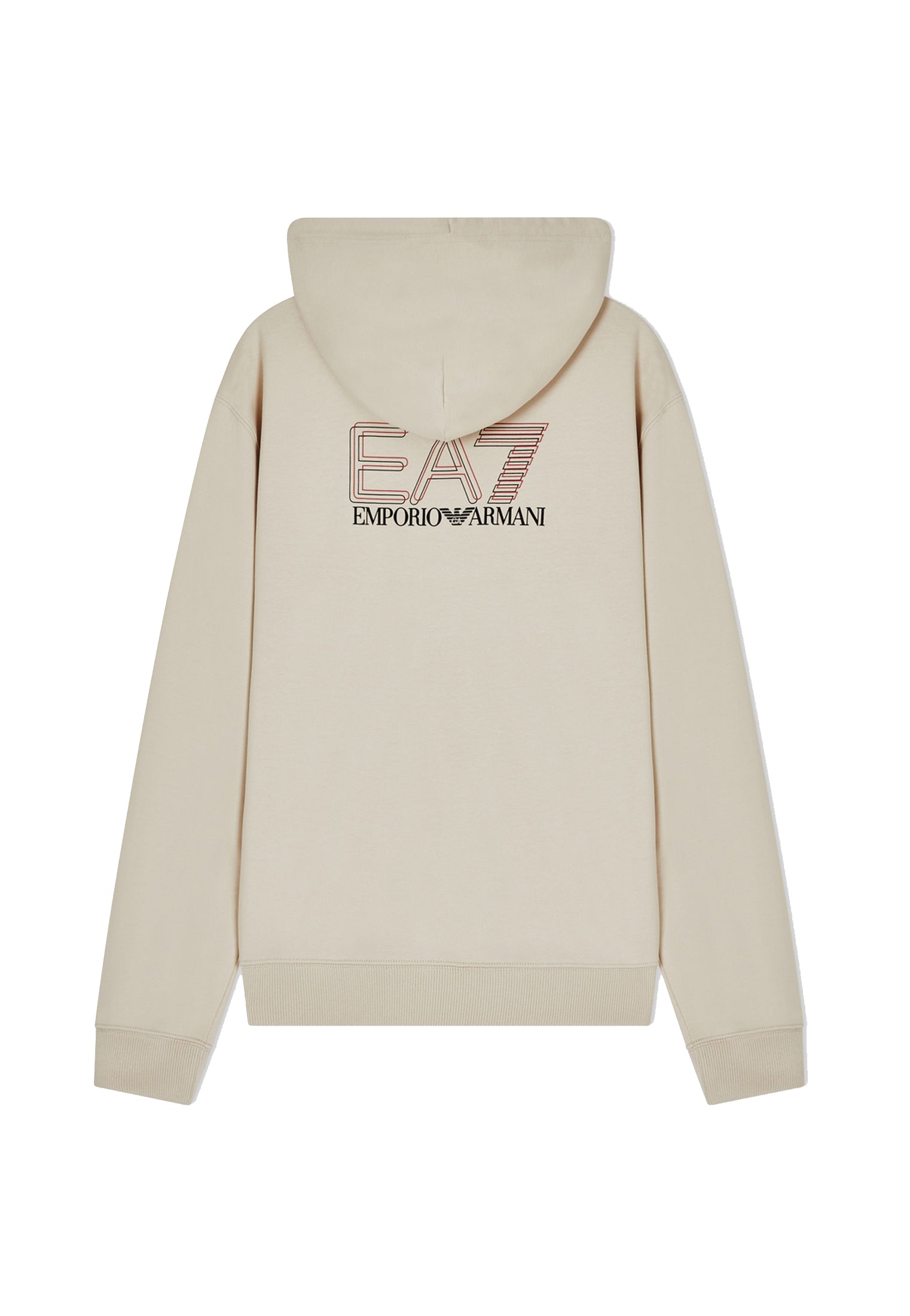 Felpa con cappuccio beige full zip cotone EA7 Armani P26 7M001314 AF13512 U1088U1088 EA7 