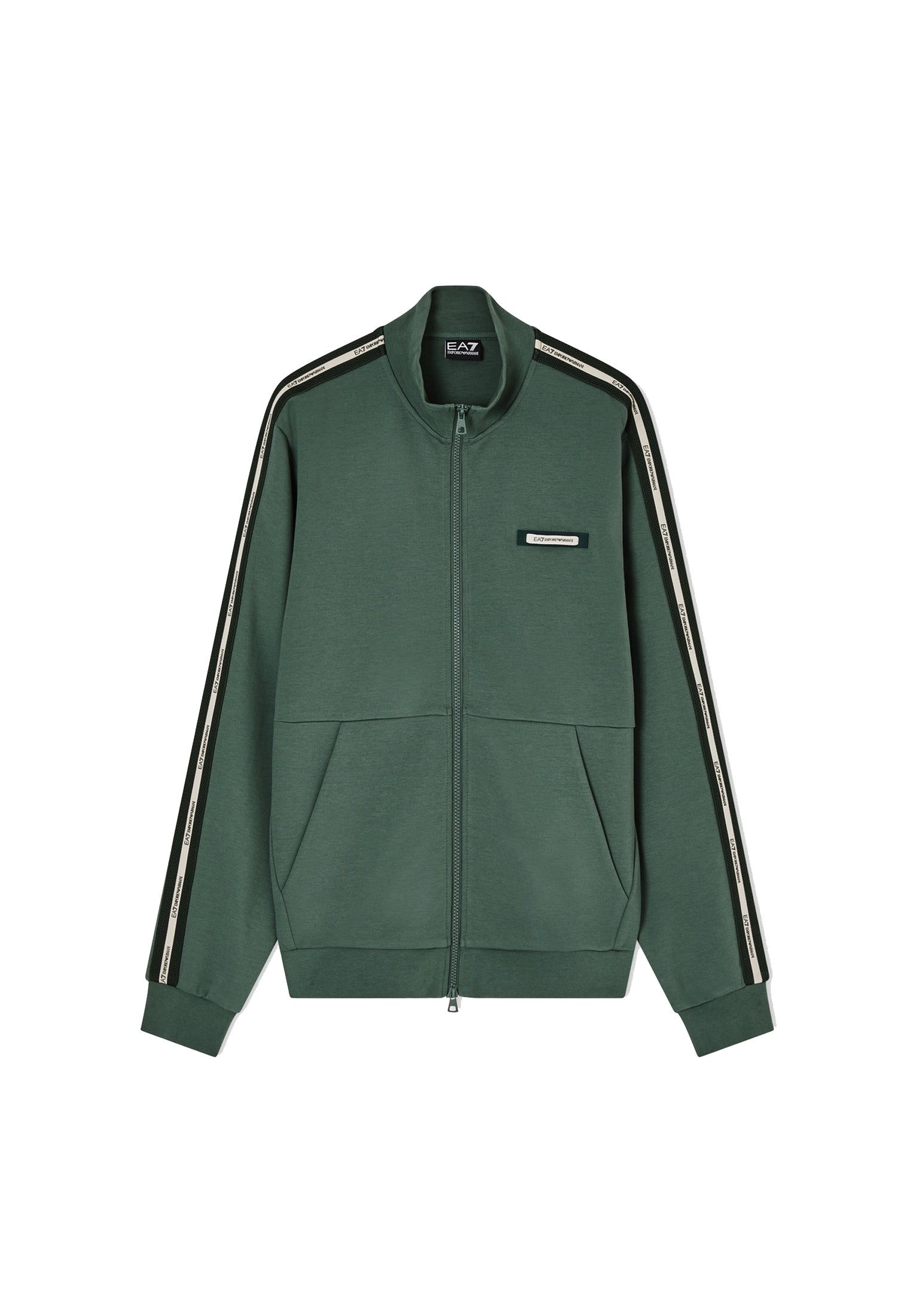 Felpa con cerniera misto cotone verde EA7 Armani P26 7M001479 AF12660 U7260U7260 EA7 