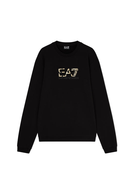 Felpa girocollo cotone nera classica EA7 Armani P26 7M001563 AF17787 UC001UC001 EA7 