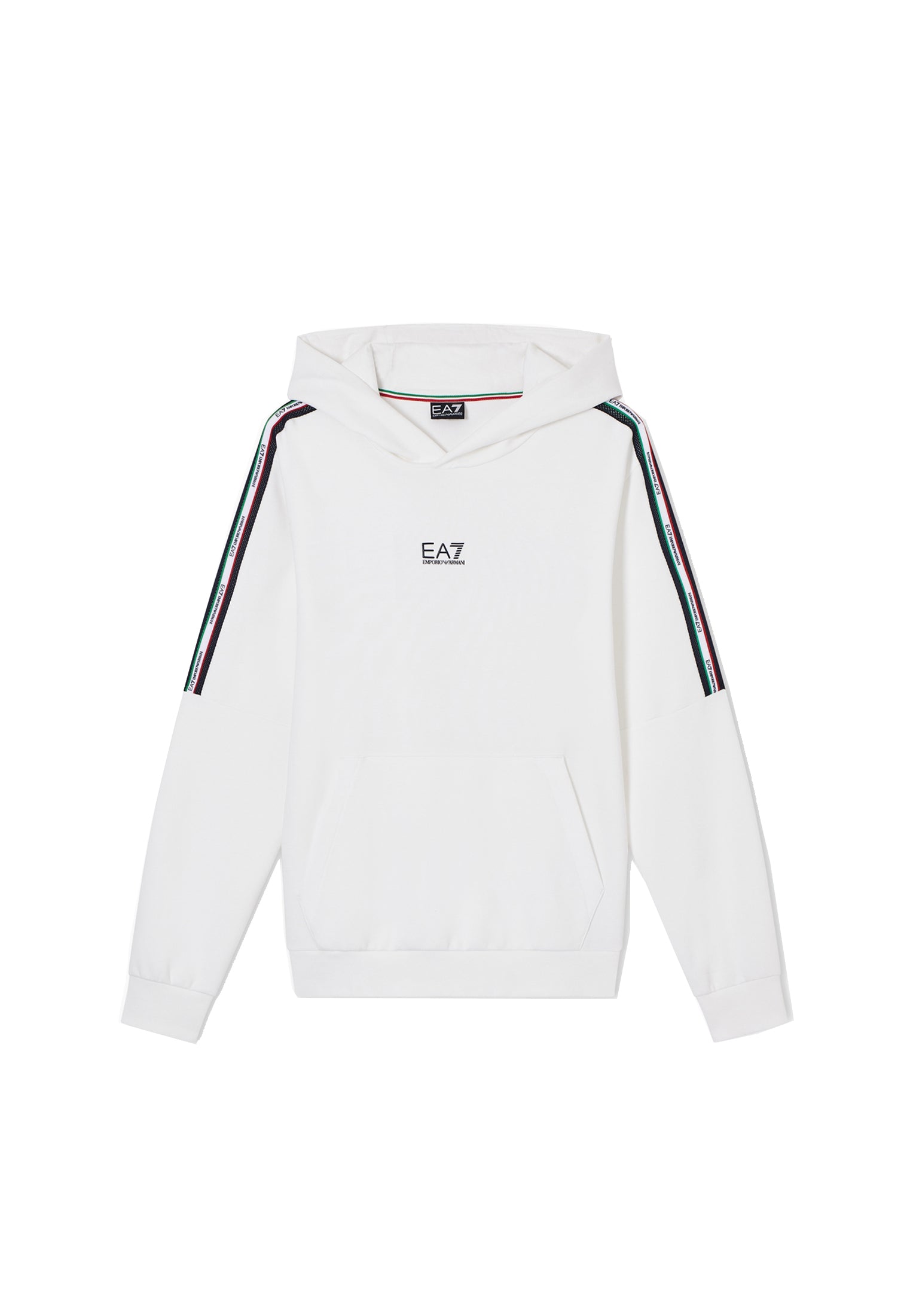 Felpa con cappuccio bianca Italia misto cotone EA7 Armani P26 7M001864 AF12660 U0002U0002 EA7 