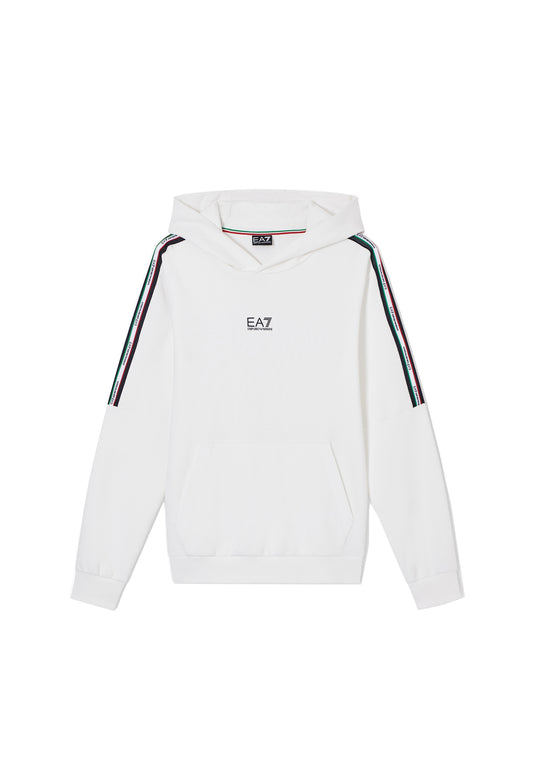 Felpa con cappuccio bianca Italia misto cotone EA7 Armani P26 7M001864 AF12660 U0002U0002 EA7 