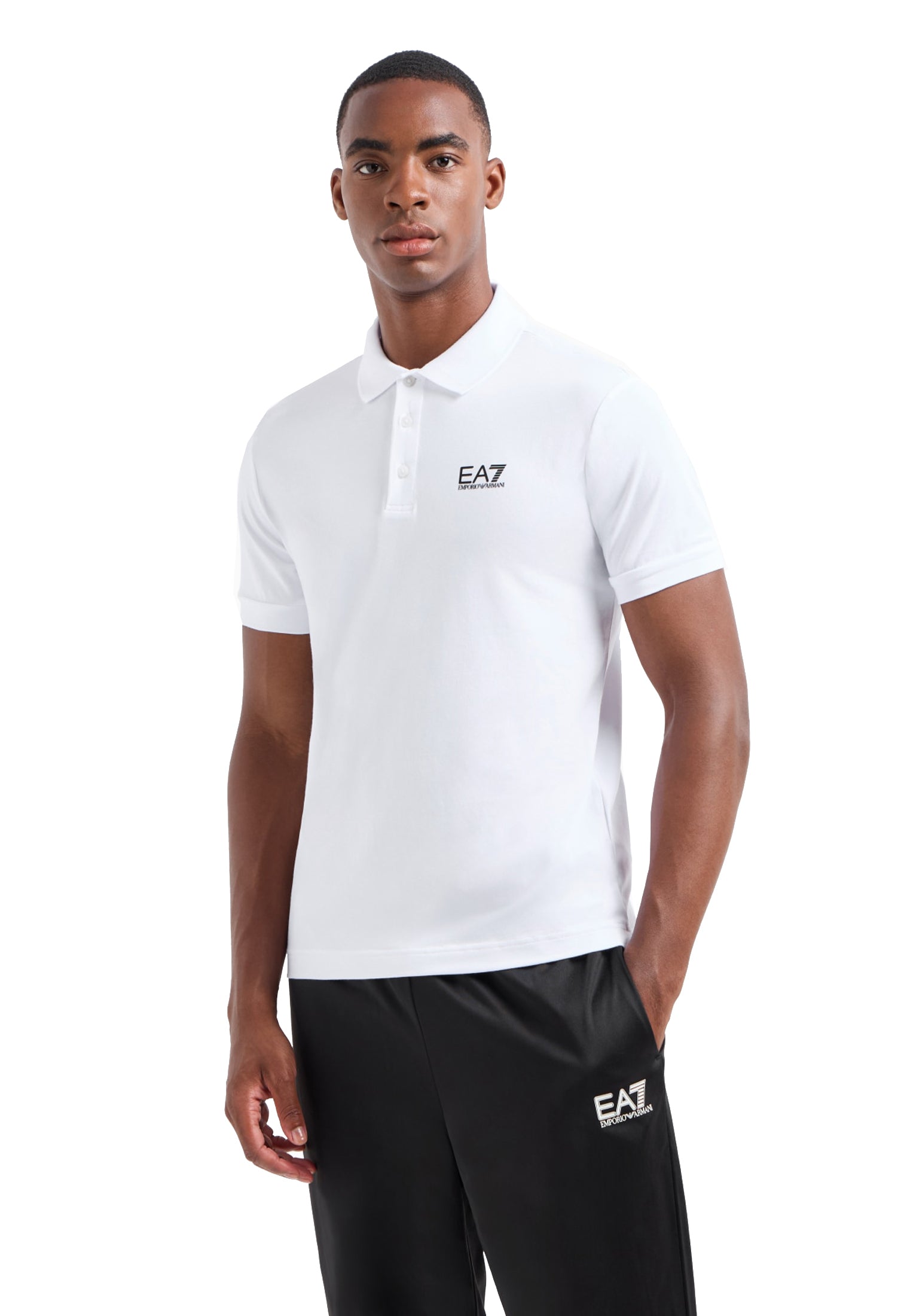 Polo cotone bianca mezza manica Core Indentity EA7 Armani P26 8NPF14 PJVQZ 11001100 EA7 