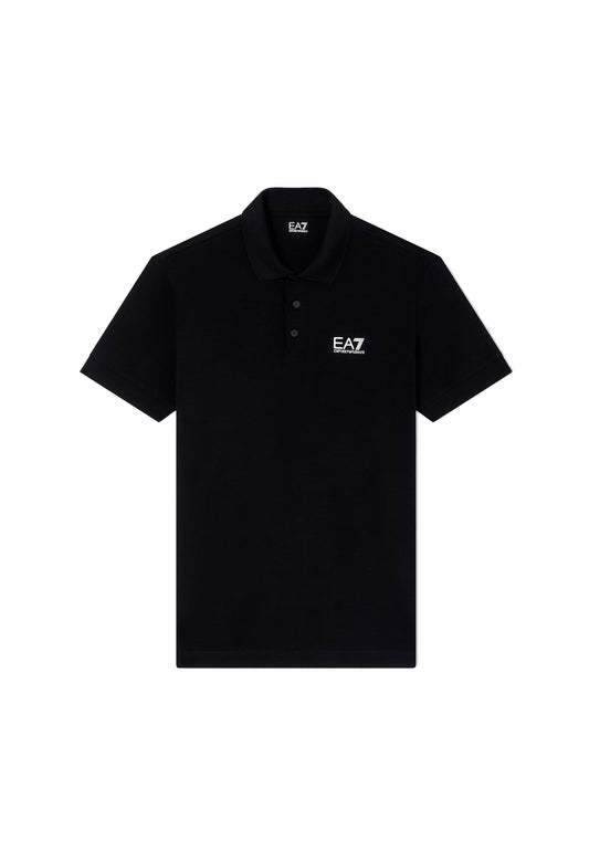 Polo cotone nera mezza manica Core Indentity EA7 Armani P26 8NPF14 PJVQZ 12001200 EA7 