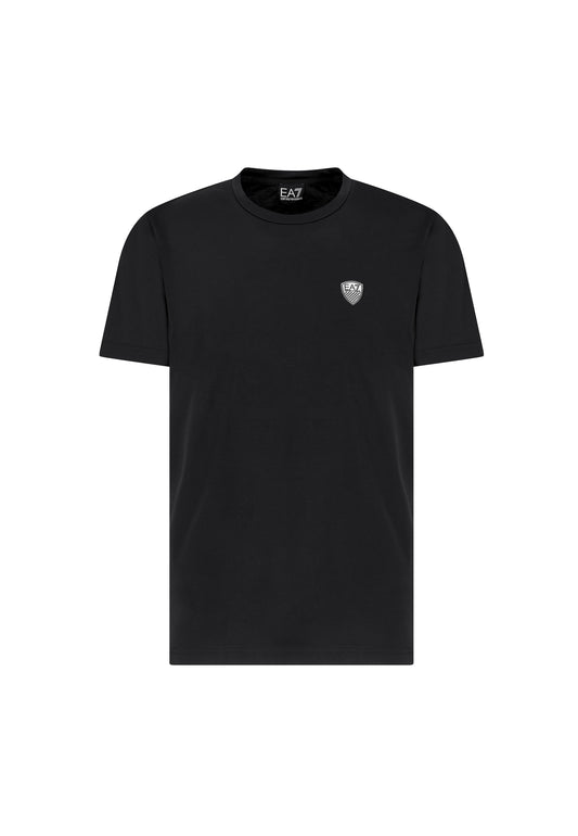 T-shirt girocollo nera misto viscosa slim fit EA7 Armani P26 8NPT16 PJRGZ 12001200 EA7 