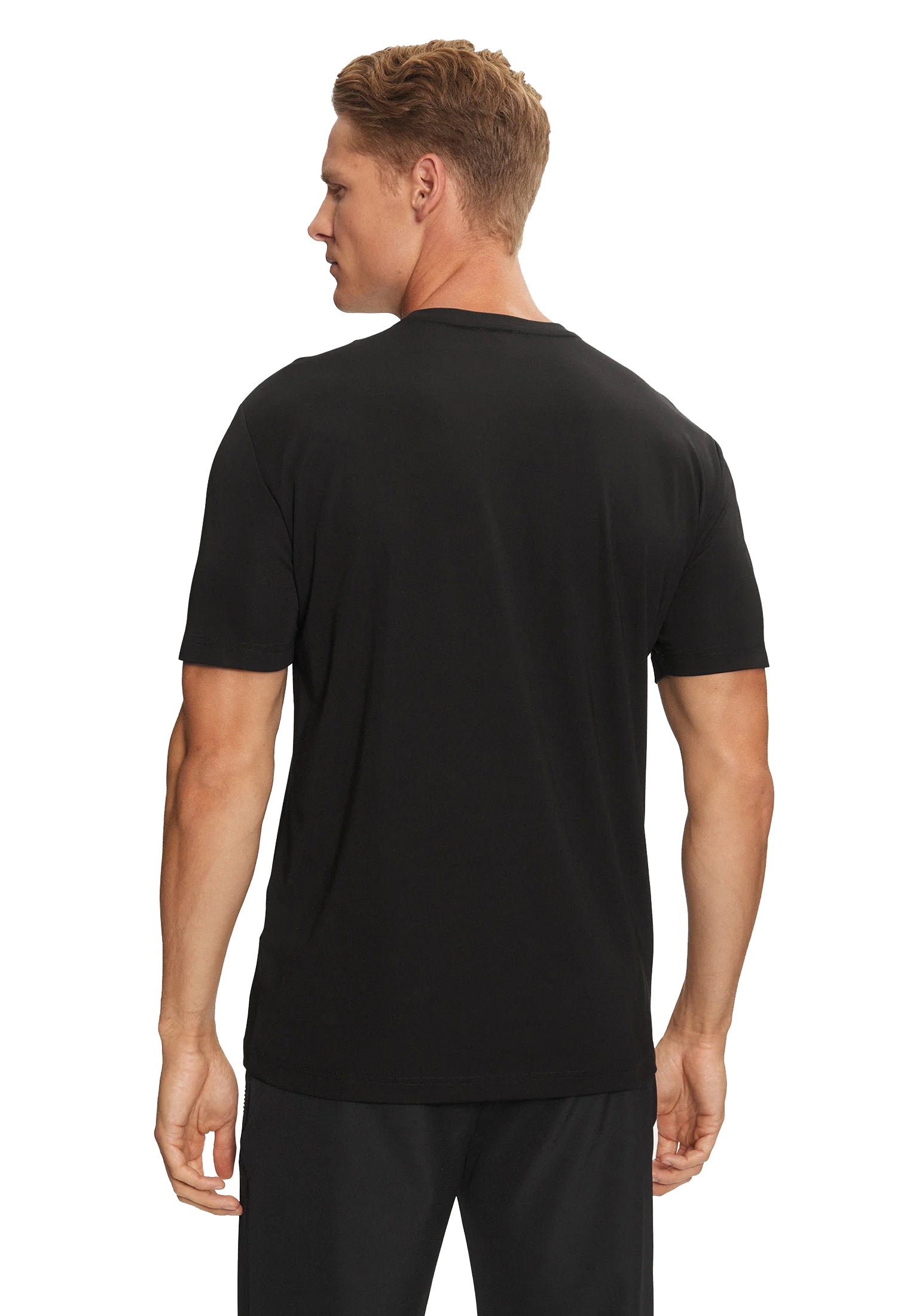 T-shirt girocollo nera misto viscosa slim fit EA7 Armani P26 8NPT16 PJRGZ 12001200 EA7 