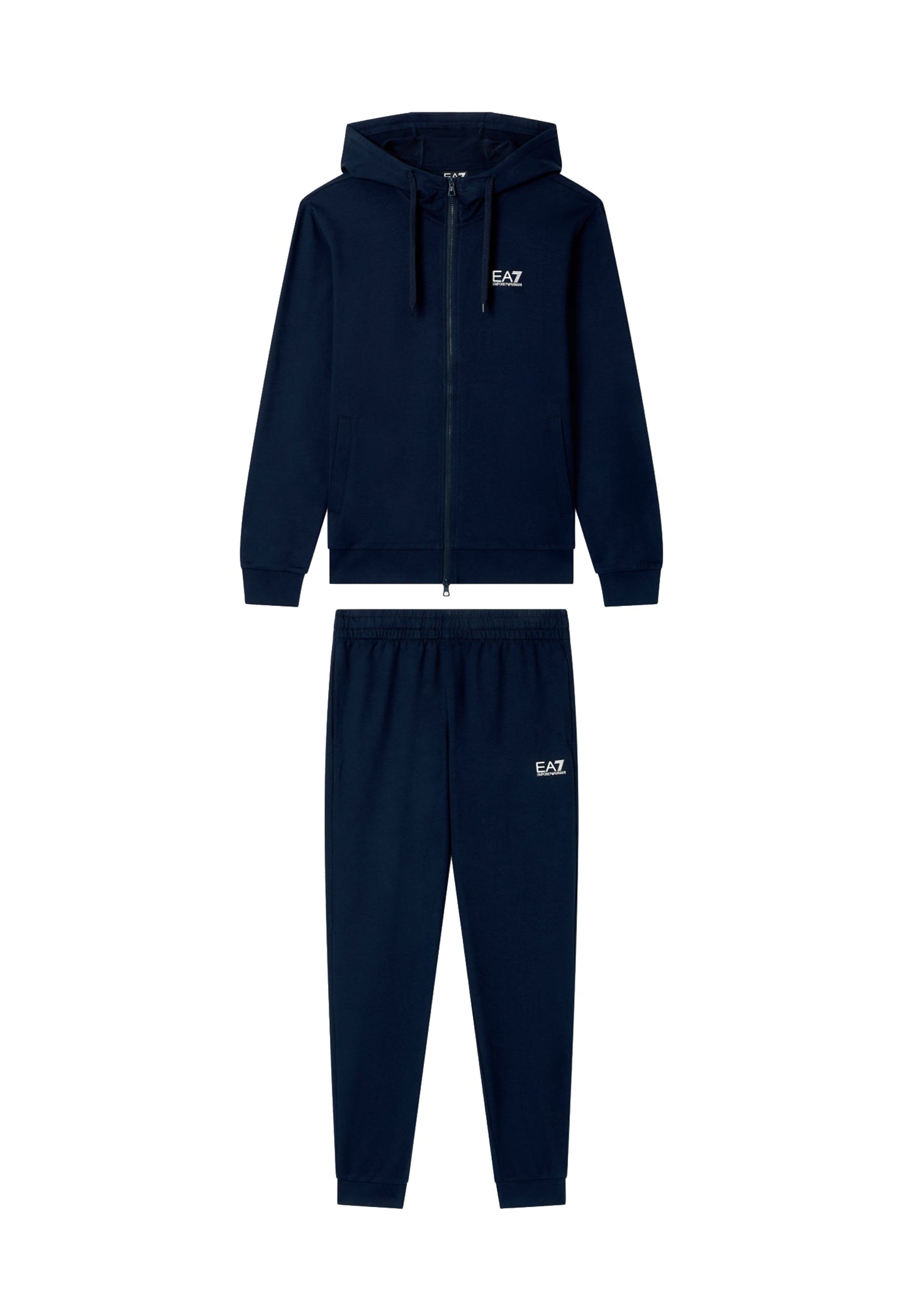 Tuta sportiva con cappuccio blu cotone full zip Core Identity EA7 Armani P26 8NPV63 PJVRZ 15621562 EA7 