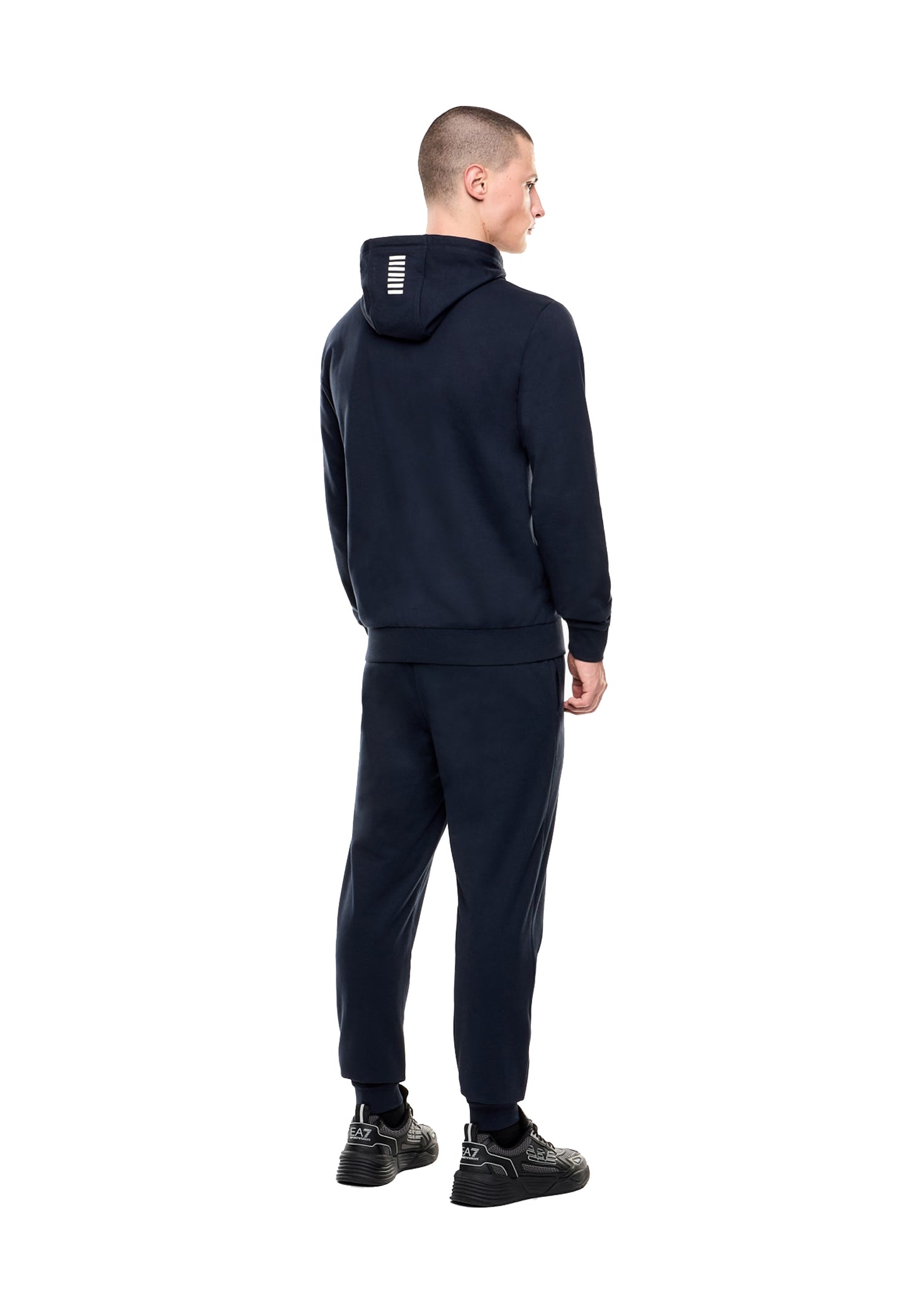 Tuta sportiva con cappuccio blu cotone full zip Core Identity EA7 Armani P26 8NPV63 PJVRZ 15621562 EA7 