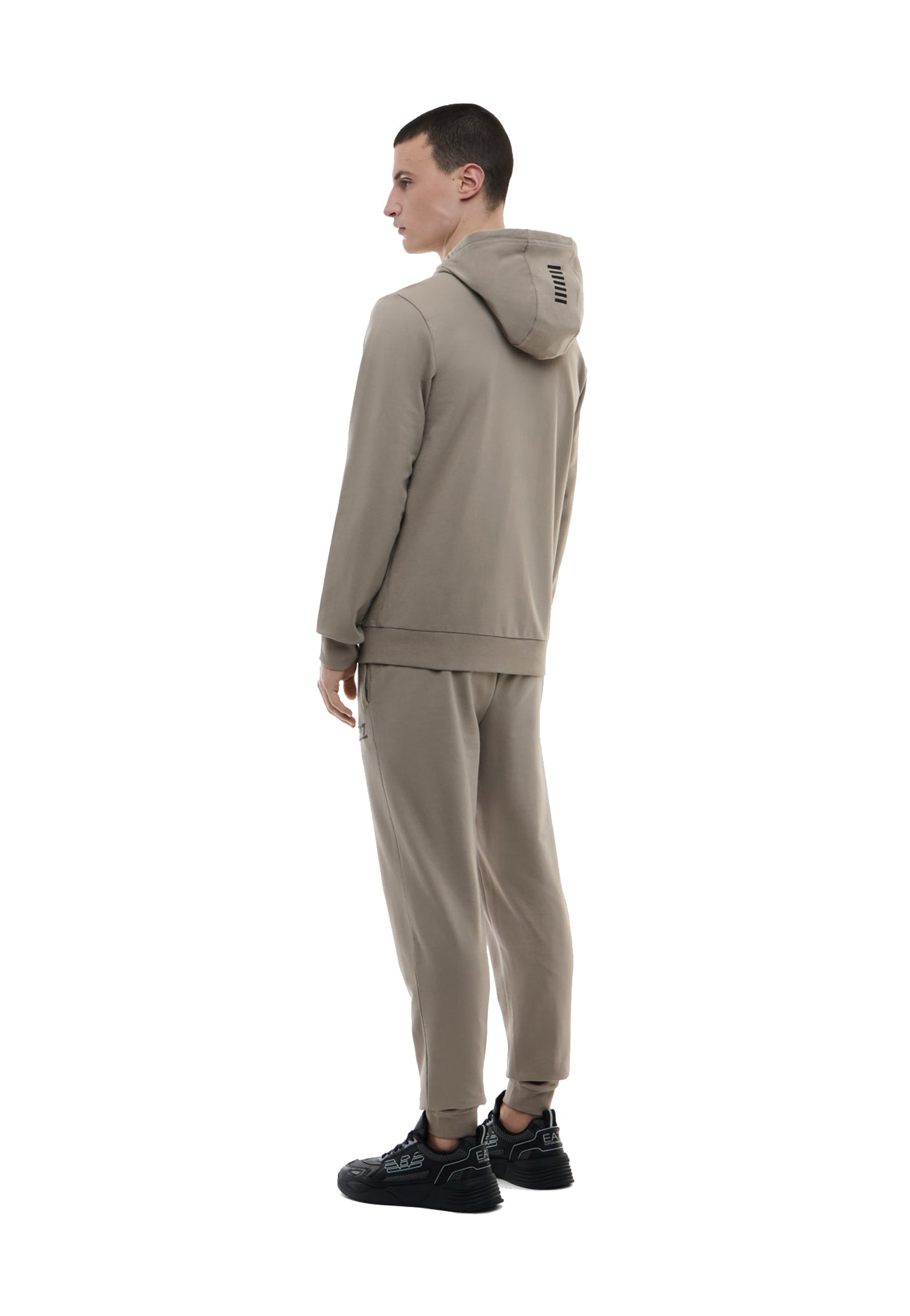 Tuta sportiva con cappuccio beige cotone full zip Core Identity EA7 Armani P26 8NPV63 PJVRZ U6167U6167 EA7 