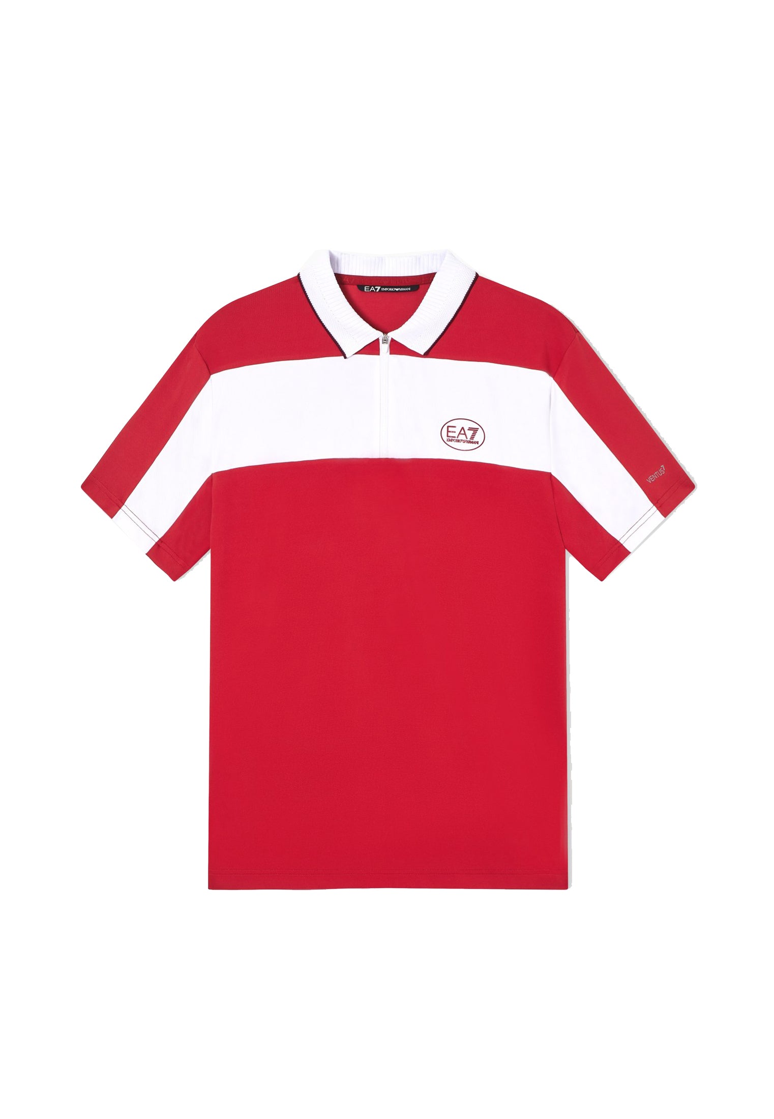 Polo a maniche corte rossa con mezza zip Tennis Padel Ventus7 EA7 P26 7M001528 AF22175 U5072U5072 EA7 TENNIS 