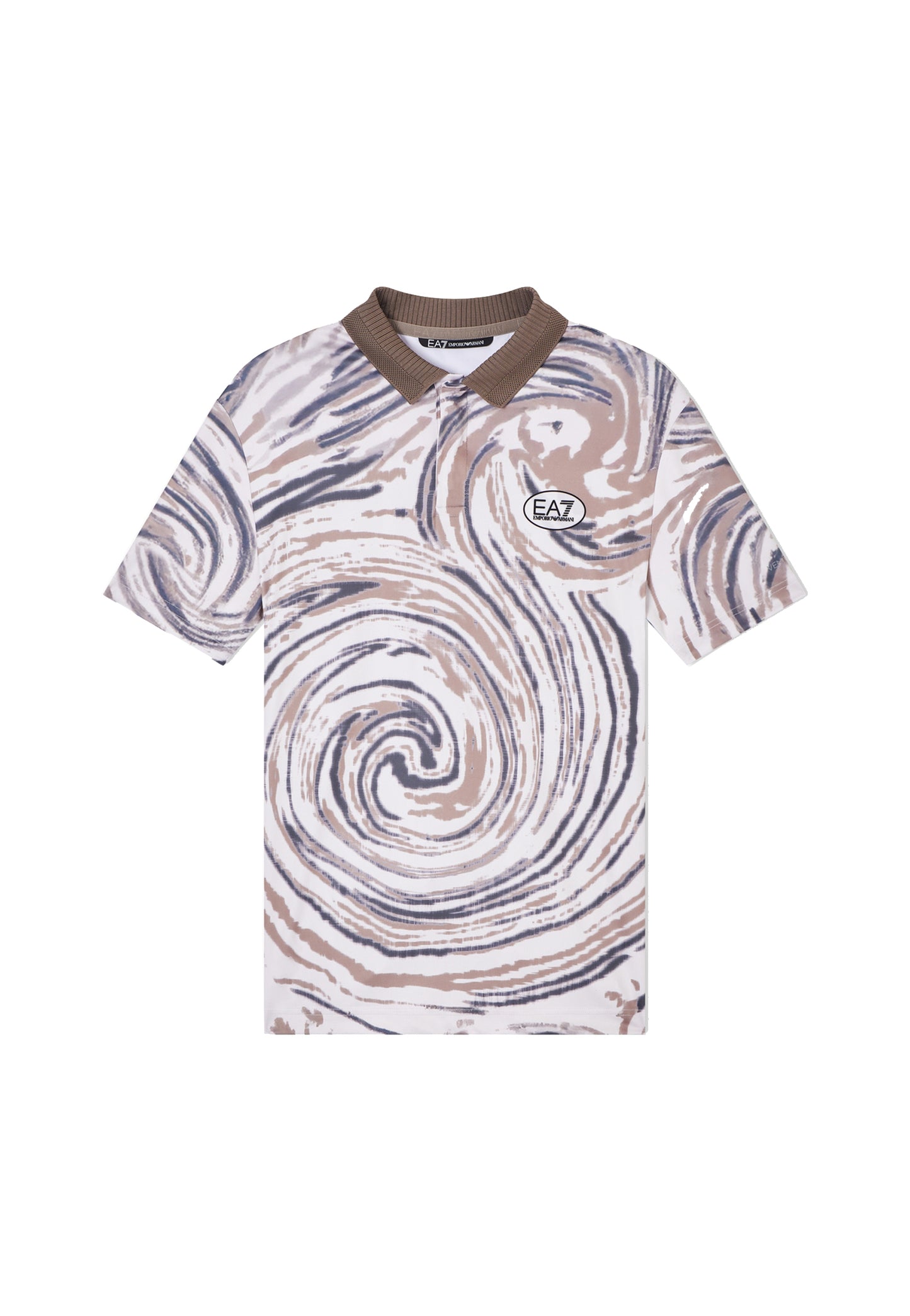 Polo maniche corte fantasia beige sportiva Padel Tennis Ventus7 EA7 Armani P26 7M001532 AF22175 F1015F1015 EA7 TENNIS 