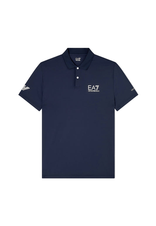 Polo tecnica blu maniche corte sportiva Ventus7 EA7 Armani P26 8NPF23 PJEMZ 15541554 EA7 TENNIS 