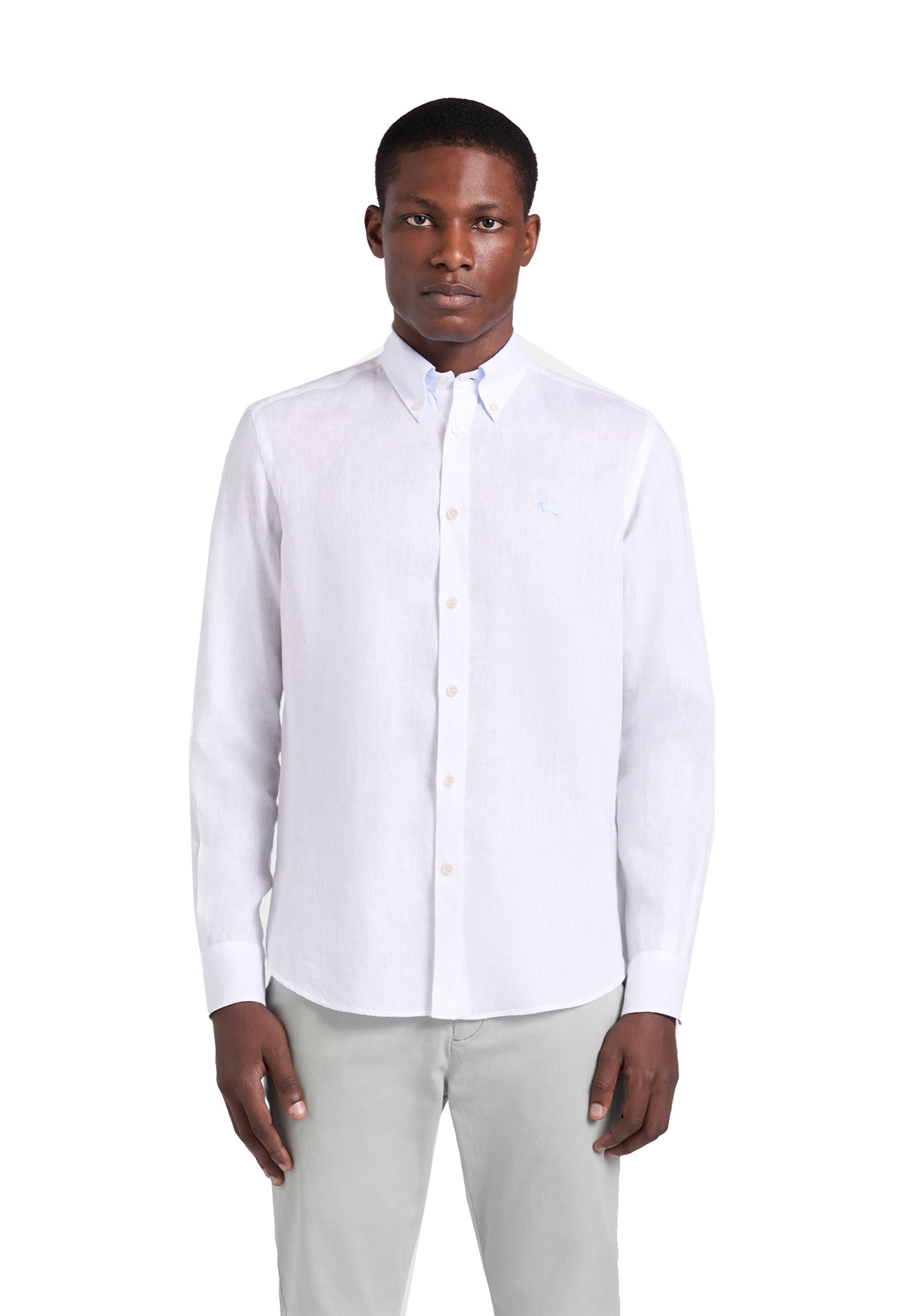 Camicia bianca puro lino regular fit Harmont&Blaine P26 CRQ014010883B 100100 HARMONT&BLAINE 