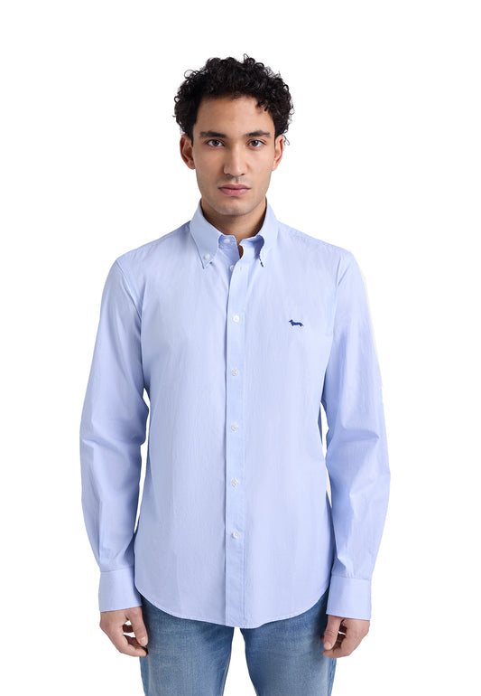 Camicia cotone celeste micro righe regular fit Harmont&Blaine P26 CRQ074013435B 810810 HARMONT&BLAINE 
