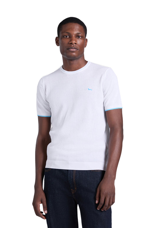 T-shirt in maglia bianca cotone Harmont&Blaine P26 HRQ851031076 100100 HARMONT&BLAINE 