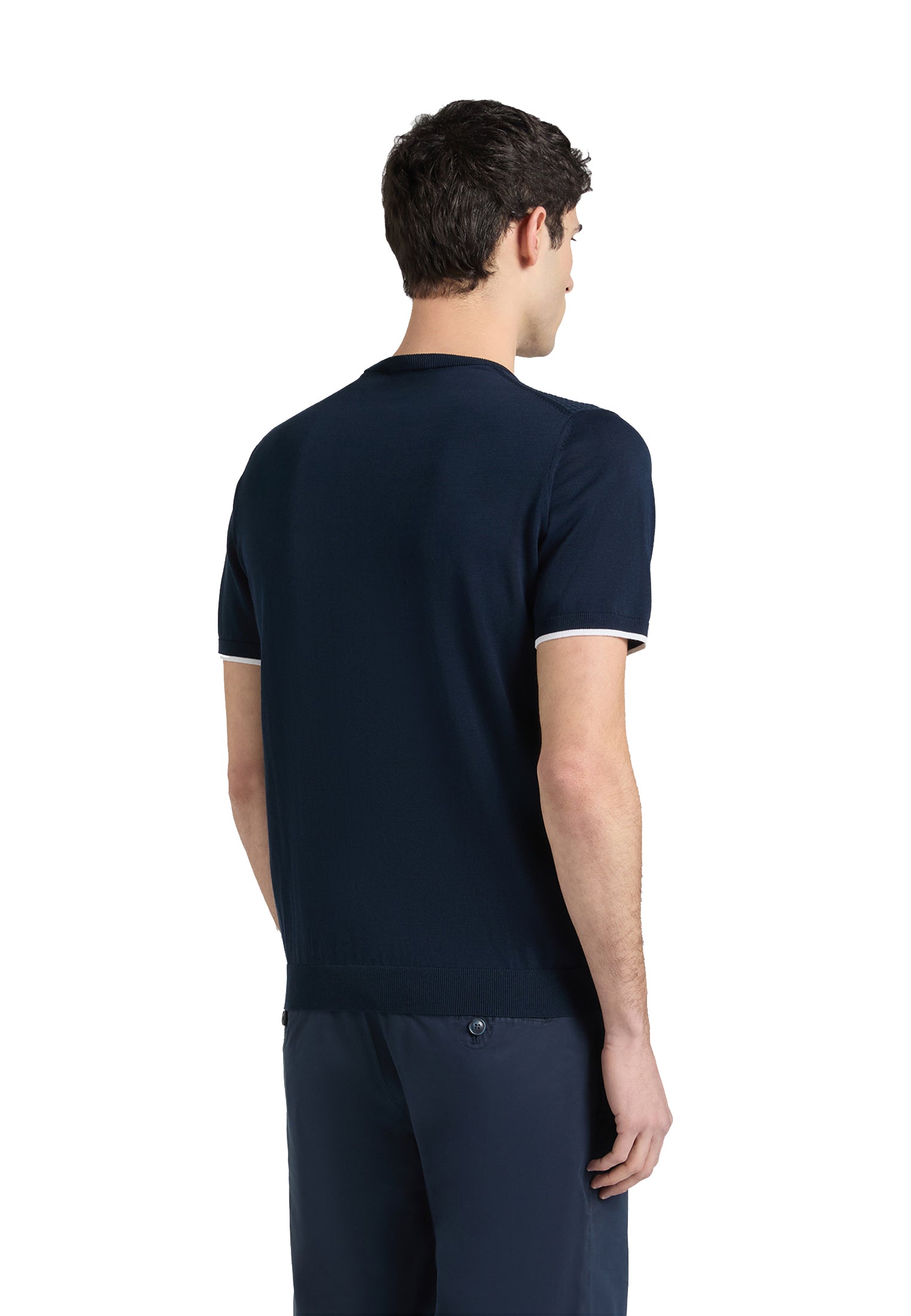 T-shirt in maglia blu cotone Harmont&Blaine P26 HRQ851031076 801801 HARMONT&BLAINE 