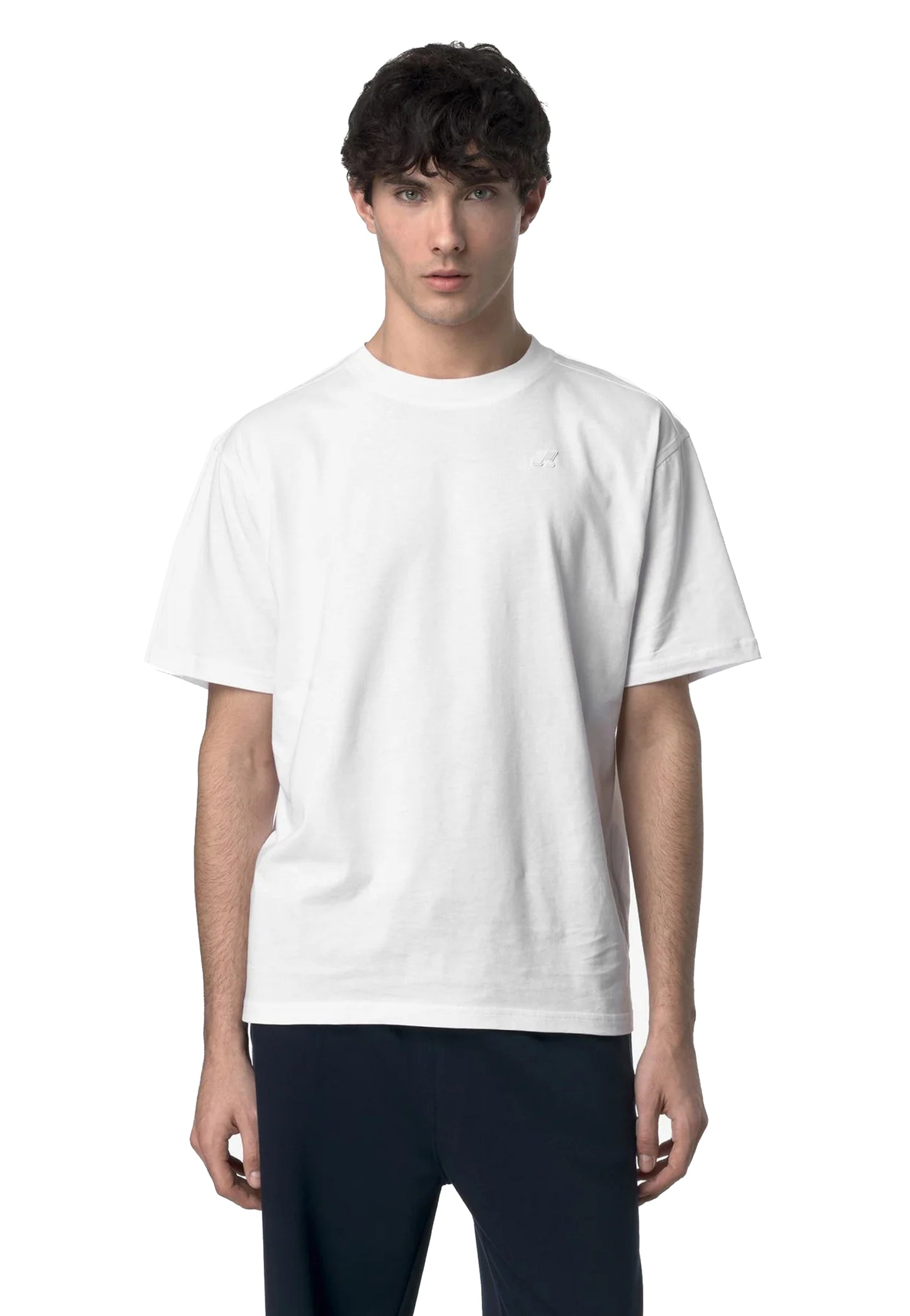 T-shirt girocollo bianca cotone Solo Jersey K-Way P26 K3136CW 001001 K-WAY 