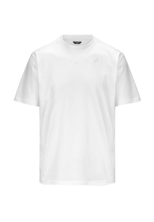 T-shirt girocollo bianca cotone Solo Jersey K-Way P26 K3136CW 001001 K-WAY 