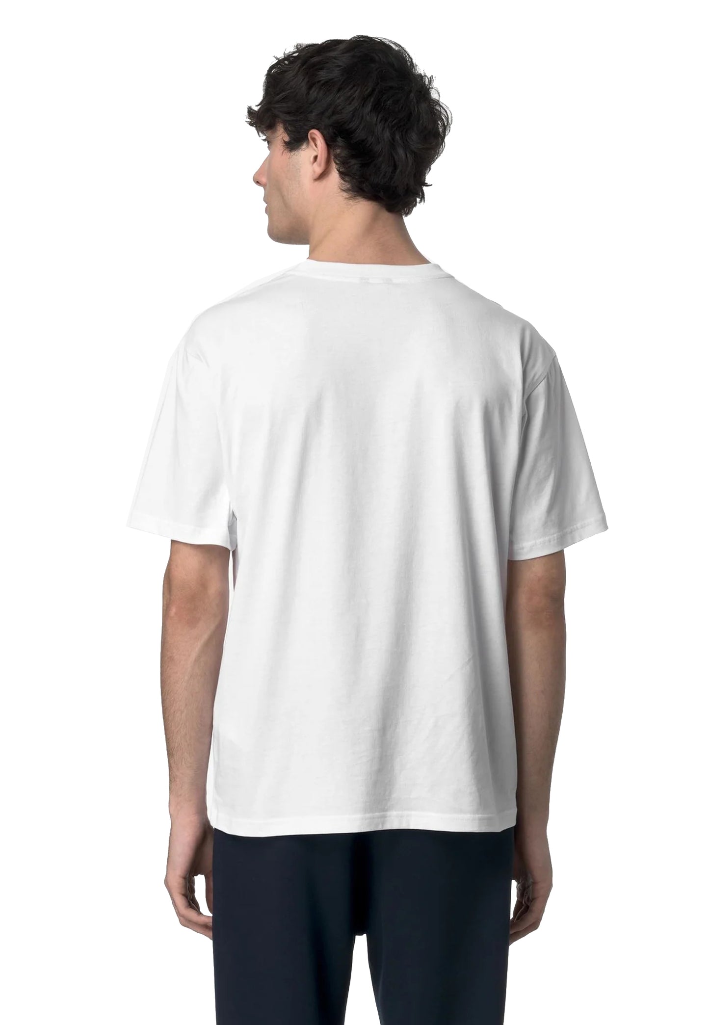 T-shirt girocollo bianca cotone Solo Jersey K-Way P26 K3136CW 001001 K-WAY 