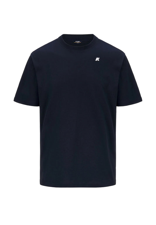 T-shirt girocollo blu cotone Solo Jersey K-Way P26 K3136CW K89K89 K-WAY 
