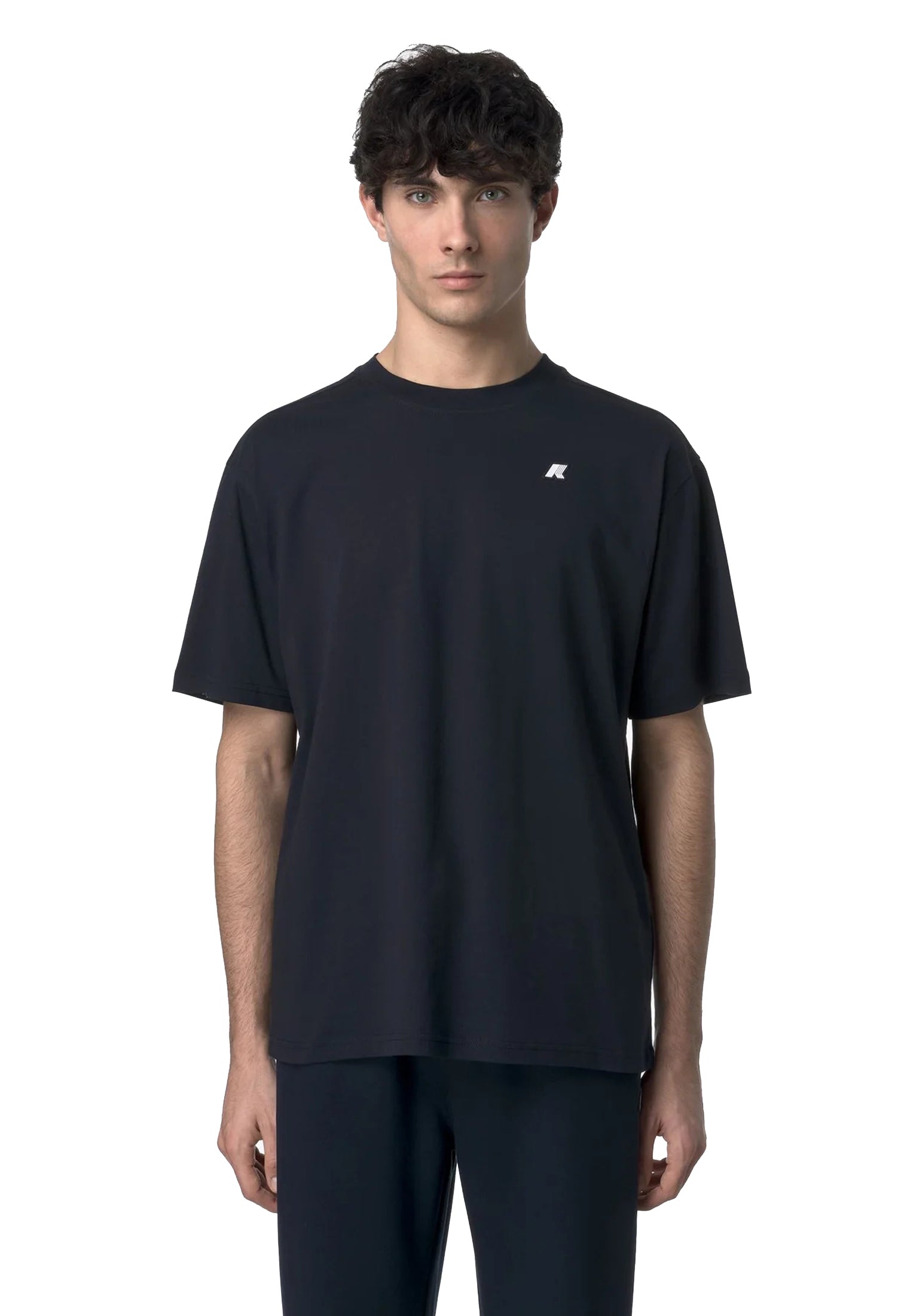 T-shirt girocollo blu cotone Solo Jersey K-Way P26 K3136CW K89K89 K-WAY 