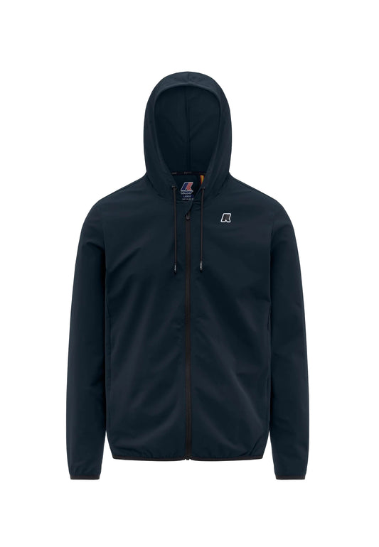 Giacca antivento antipioggia blu con cappuccio Journeer K-way P26 K5138FW K89K89 K-WAY 