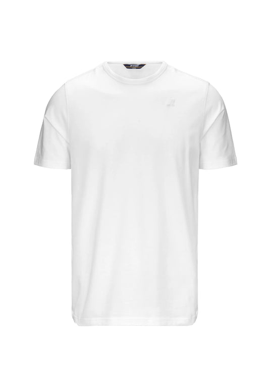 T-shirt girocollo bianca cotone jersey Adame Light K-Way P26 K71349W 001001 K-WAY 