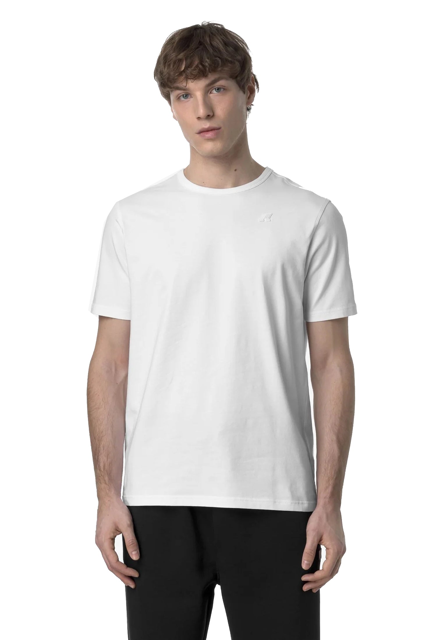 T-shirt girocollo bianca cotone jersey Adame Light K-Way P26 K71349W 001001 K-WAY 