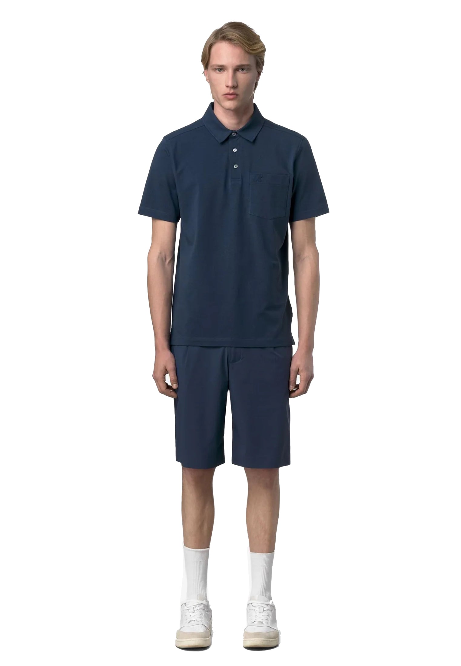 Polo blu cotone jersey Vanoine Light K-Way P26 K7151CW B67B67 K-WAY 