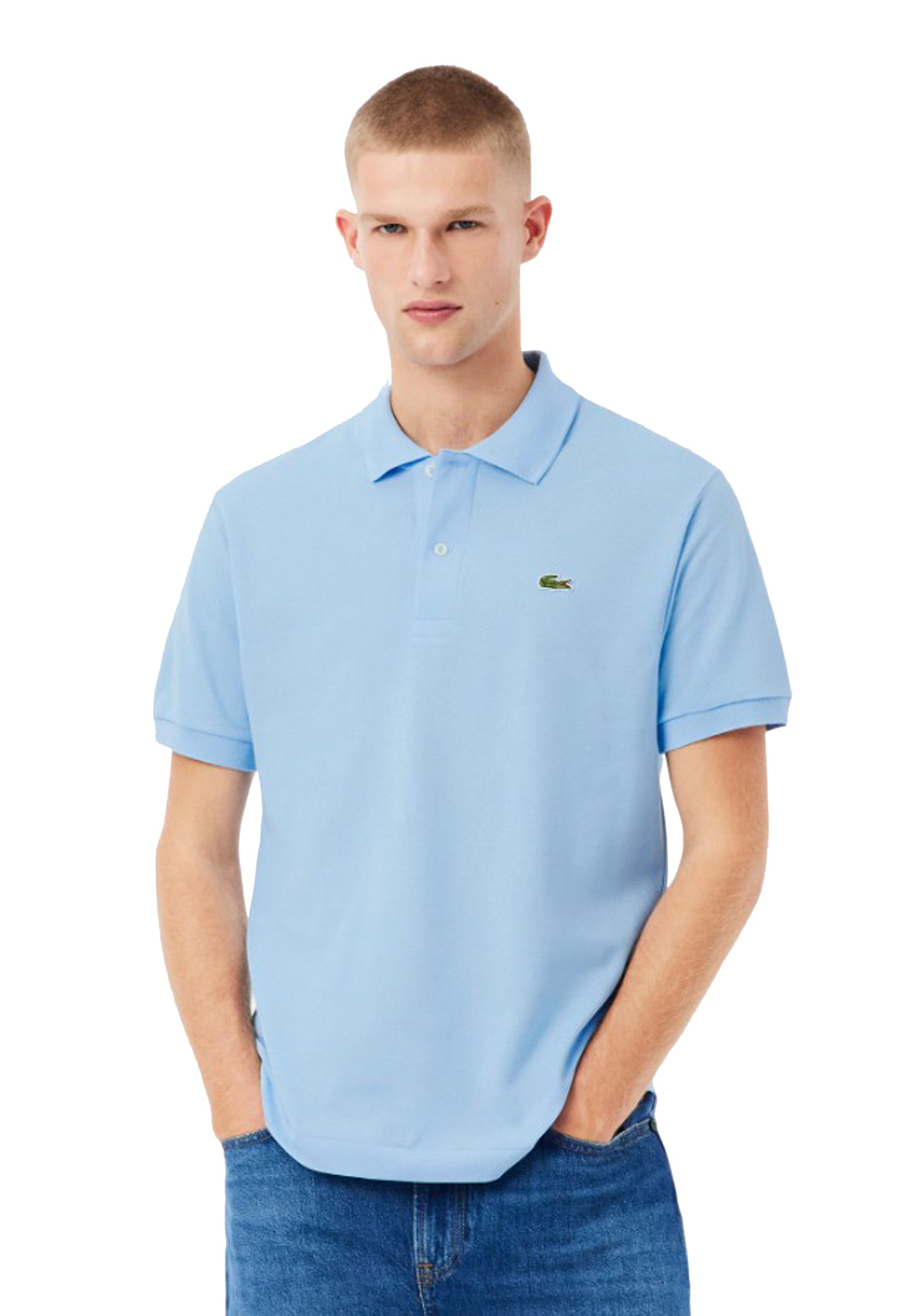Polo a mezza manica azzurra classica cotone Lacoste P26 1212 HBPHBP LACOSTE 