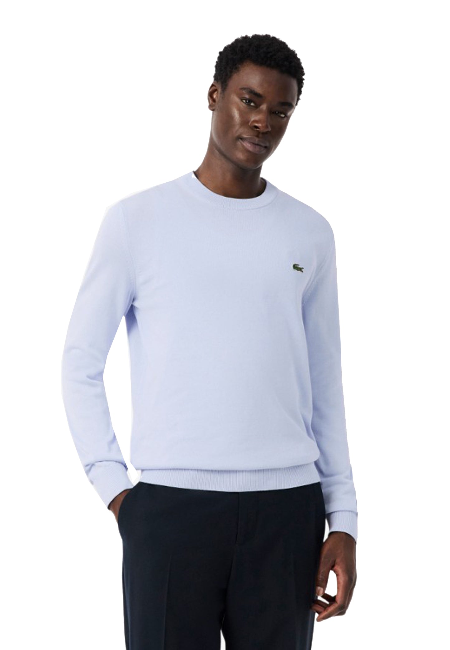 Maglia pullover girocollo azzurro cotone Lacoste P26 AH1985 J2GJ2G LACOSTE 