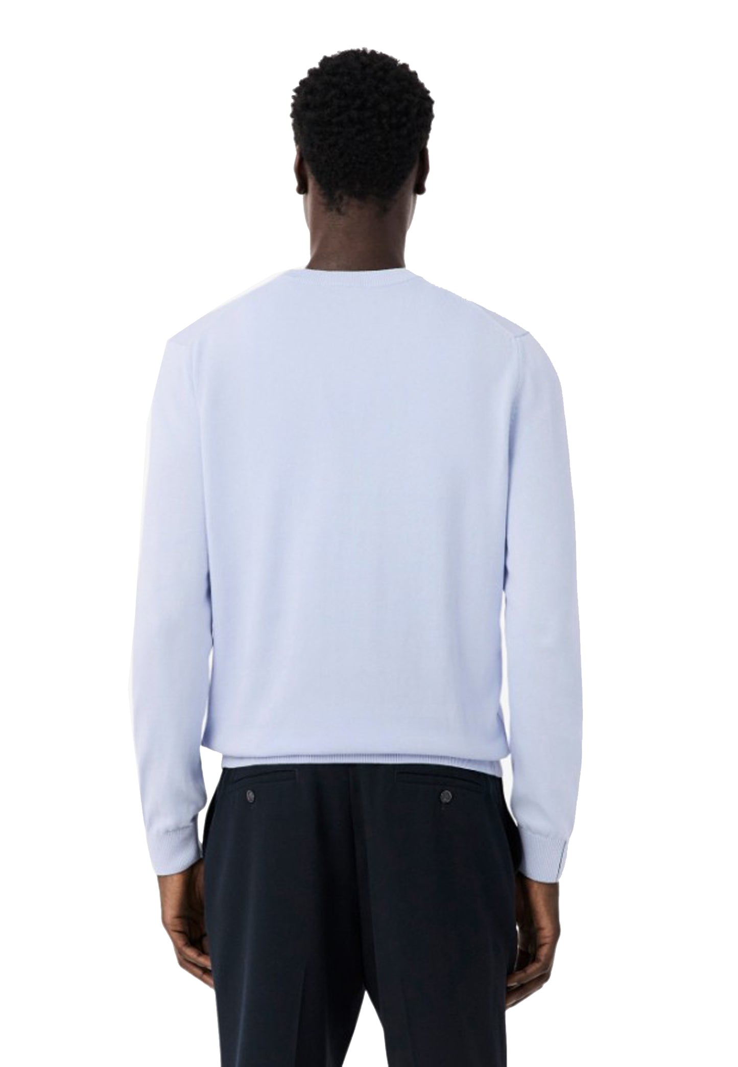 Maglia pullover girocollo azzurro cotone Lacoste P26 AH1985 J2GJ2G LACOSTE 