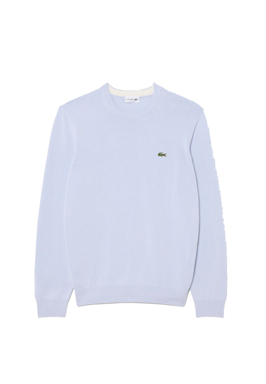 Maglia pullover girocollo azzurro cotone Lacoste P26 AH1985 J2GJ2G LACOSTE 