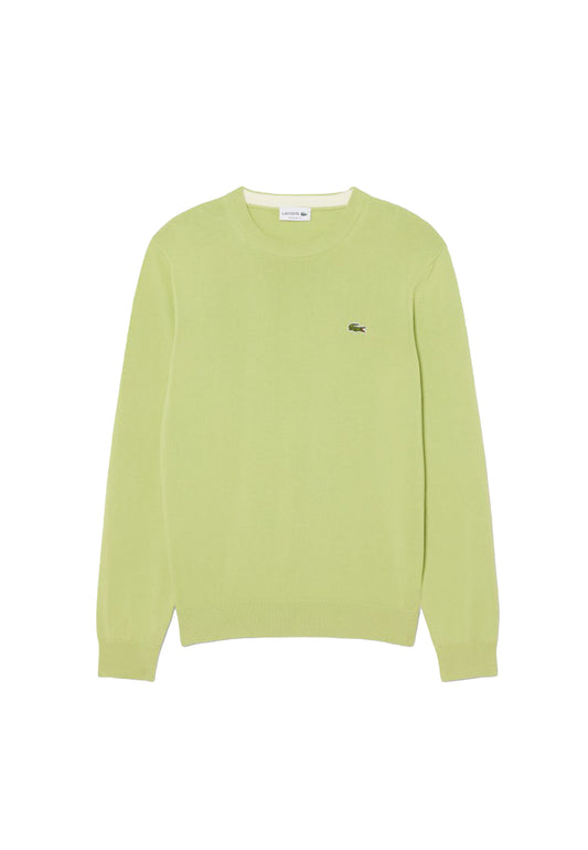 Maglia pullover cotone girocollo verde Lacoste P26 AH1985 UYBUYB LACOSTE 