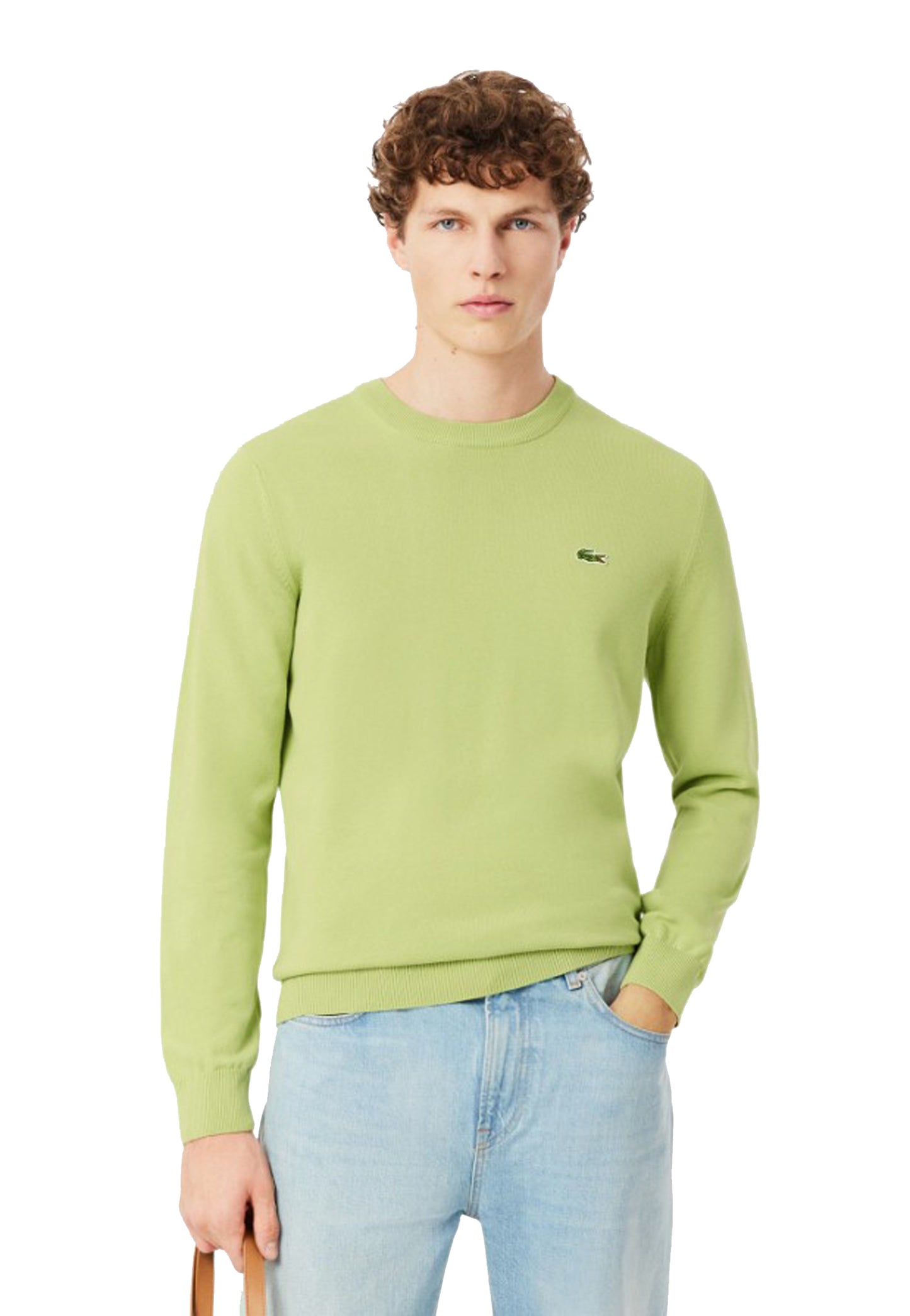 Maglia pullover cotone girocollo verde Lacoste P26 AH1985 UYBUYB LACOSTE 
