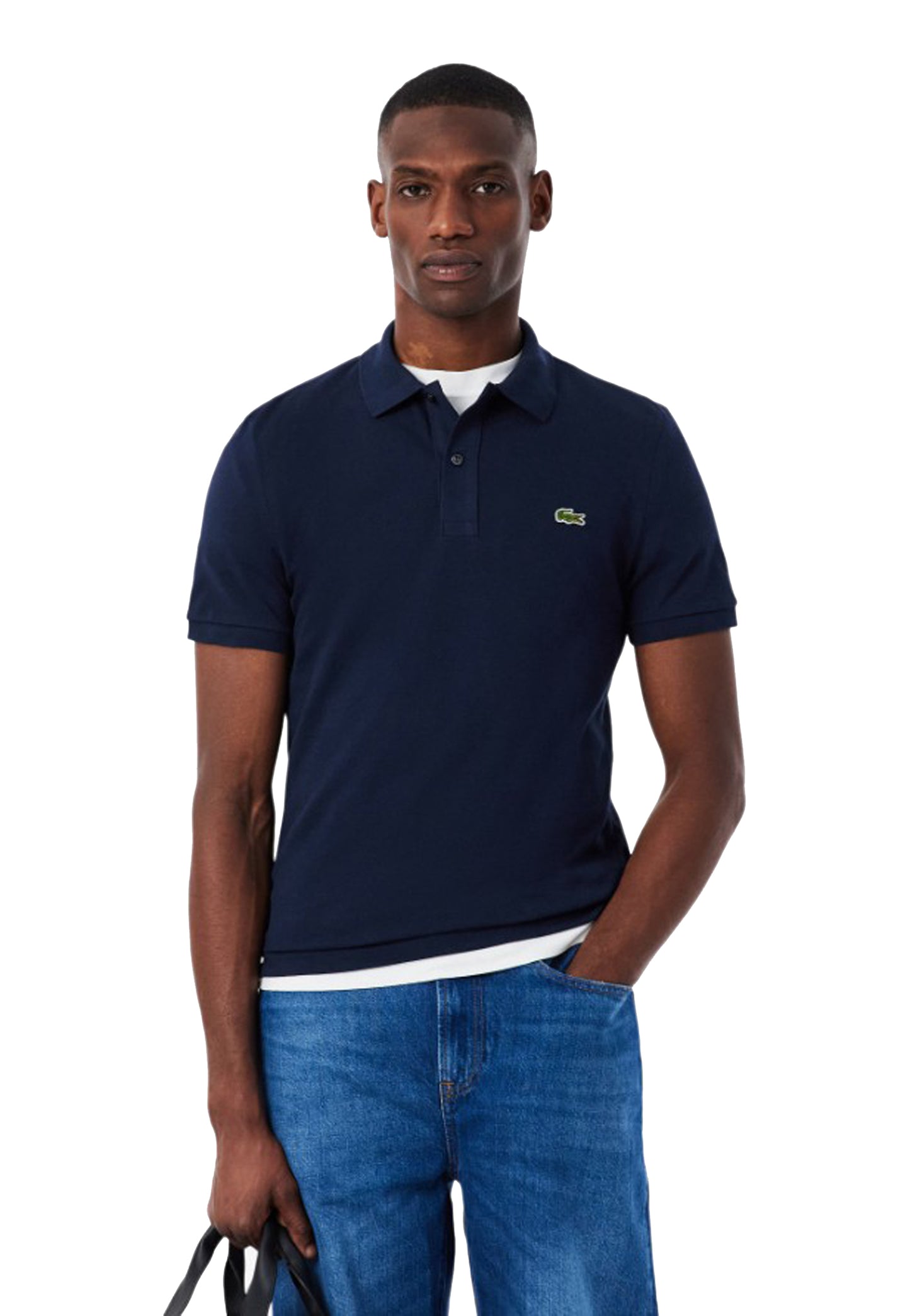 Polo blu cotone slim fit Lacoste P26 PH4012 166166 LACOSTE 