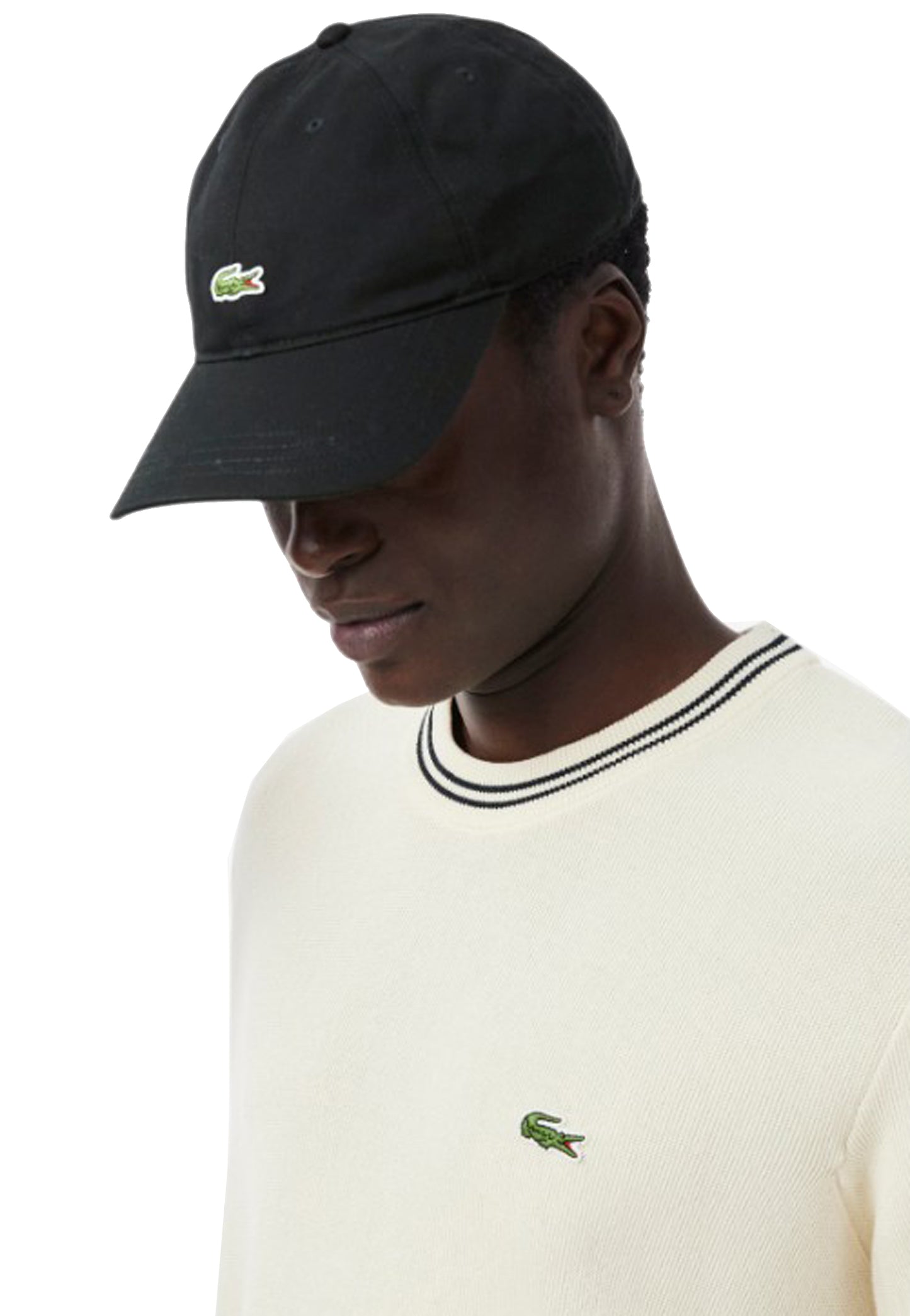 Cappello da baseball nero cotone Lacoste P26 RK0491 031031 LACOSTE 
