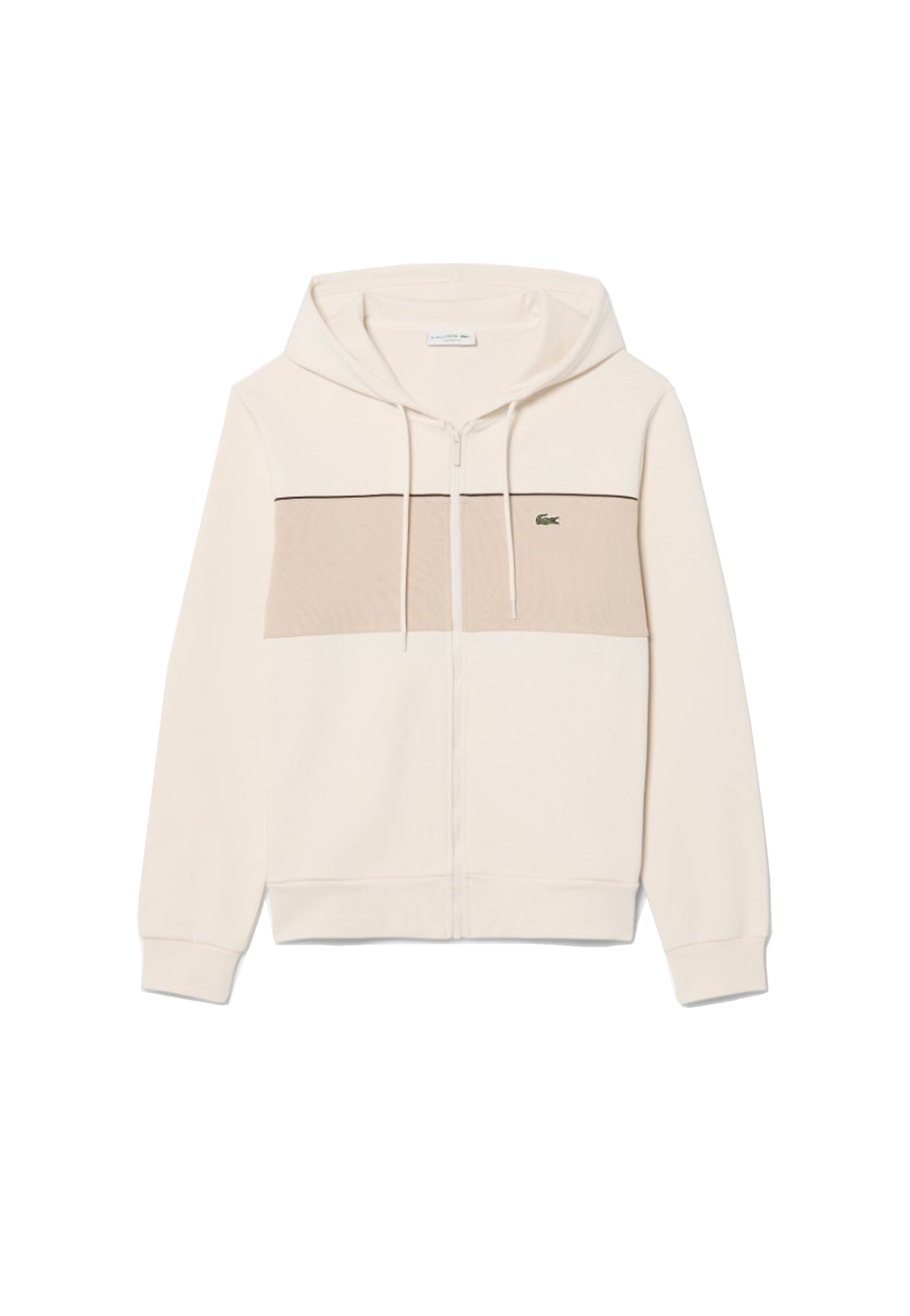 Felpa con cappuccio cotone full zip beige Lacoste P26 SH0892 3RR3RR LACOSTE 