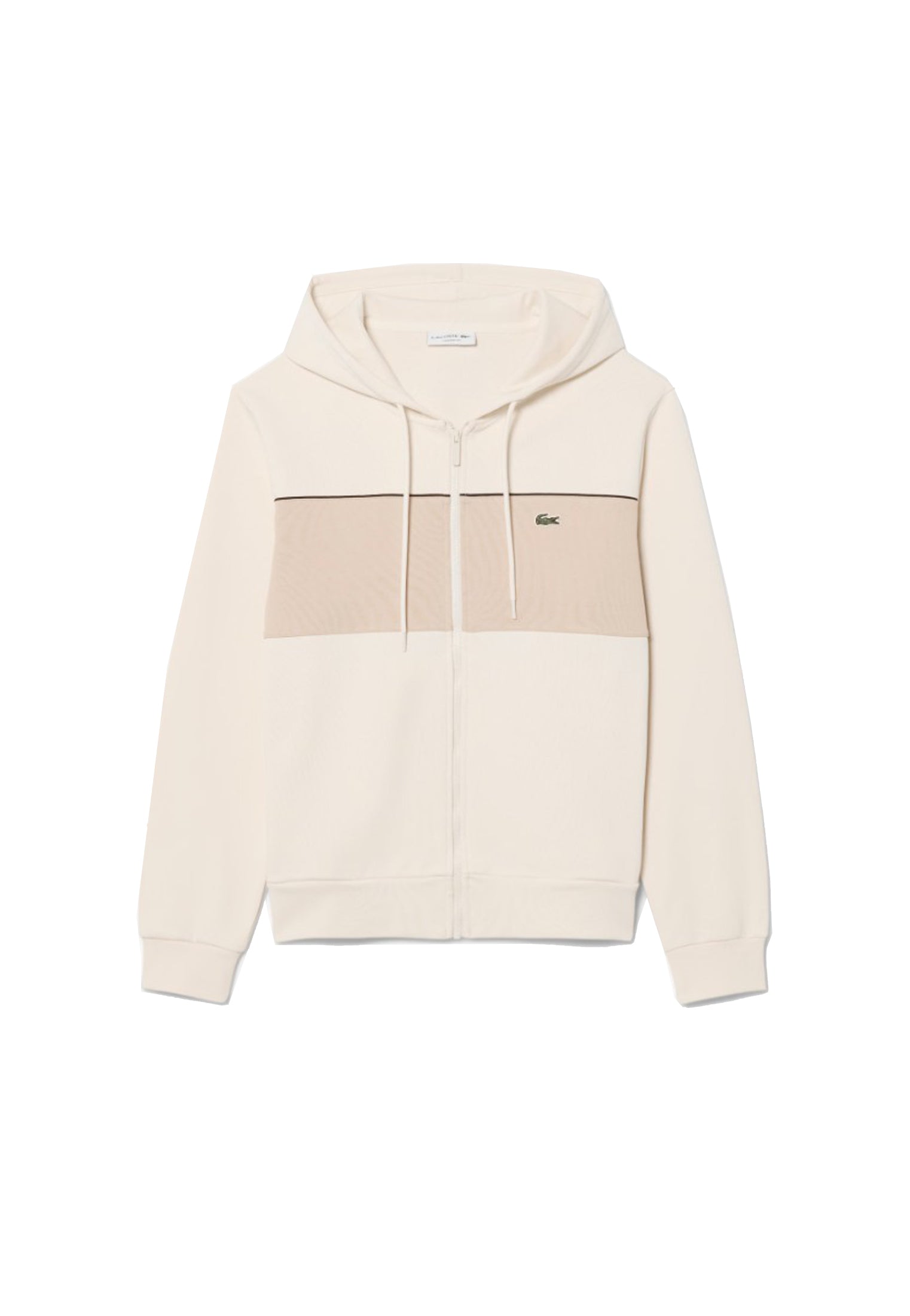 Felpa con cappuccio cotone full zip beige Lacoste P26 SH0892 3RR3RR LACOSTE 