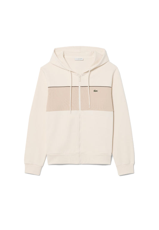 Felpa con cappuccio cotone full zip beige Lacoste P26 SH0892 3RR3RR LACOSTE 