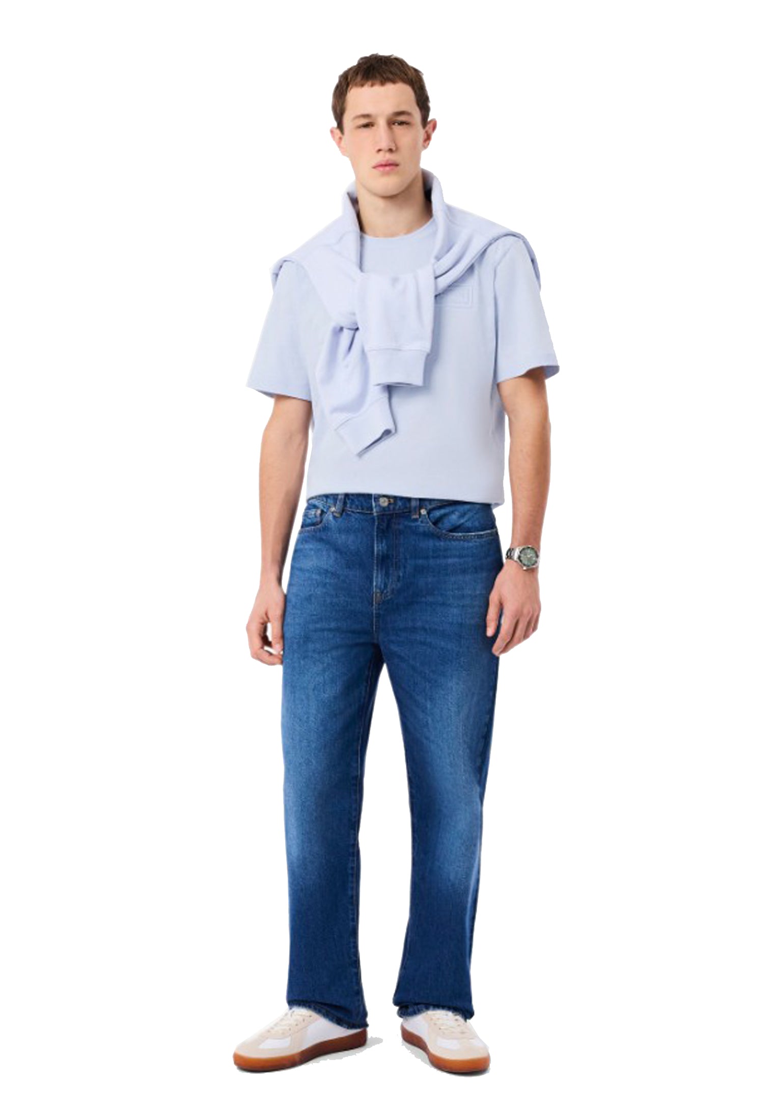 T-shirt girocollo cotone azzurra Lacoste P26 TH0753 J2GJ2G LACOSTE 