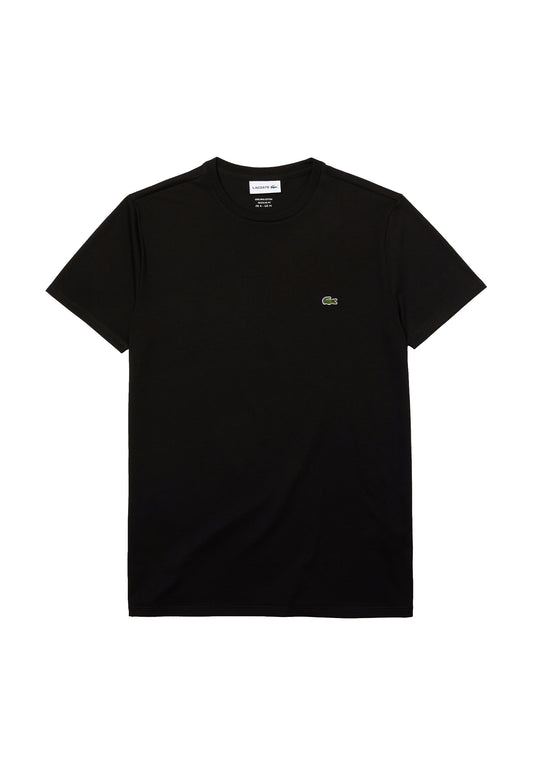 T-shirt girocollo nera cotone classica Pima Lacoste P26 TH6709 031031 LACOSTE 