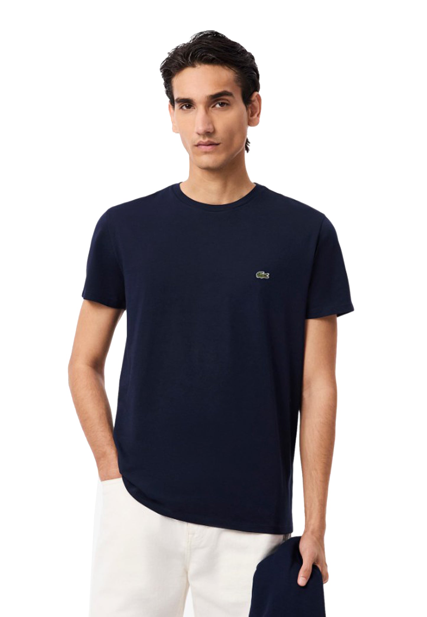 T-shirt girocollo blu navy cotone classica Pima Lacoste P26 TH6709 166166 LACOSTE 