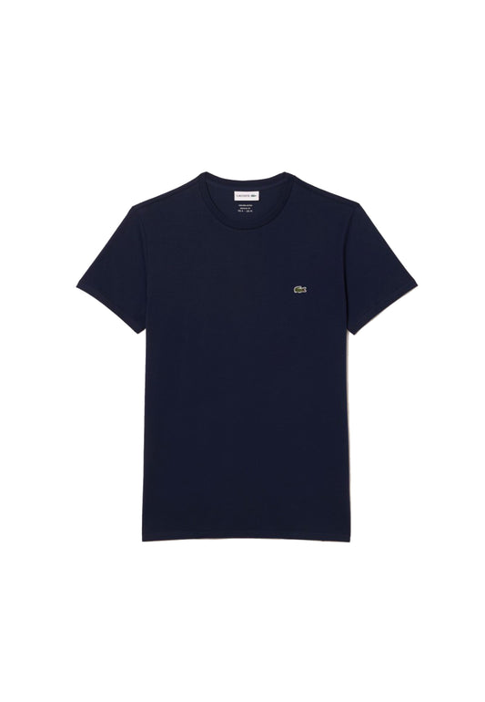 T-shirt girocollo blu navy cotone classica Pima Lacoste P26 TH6709 166166 LACOSTE 