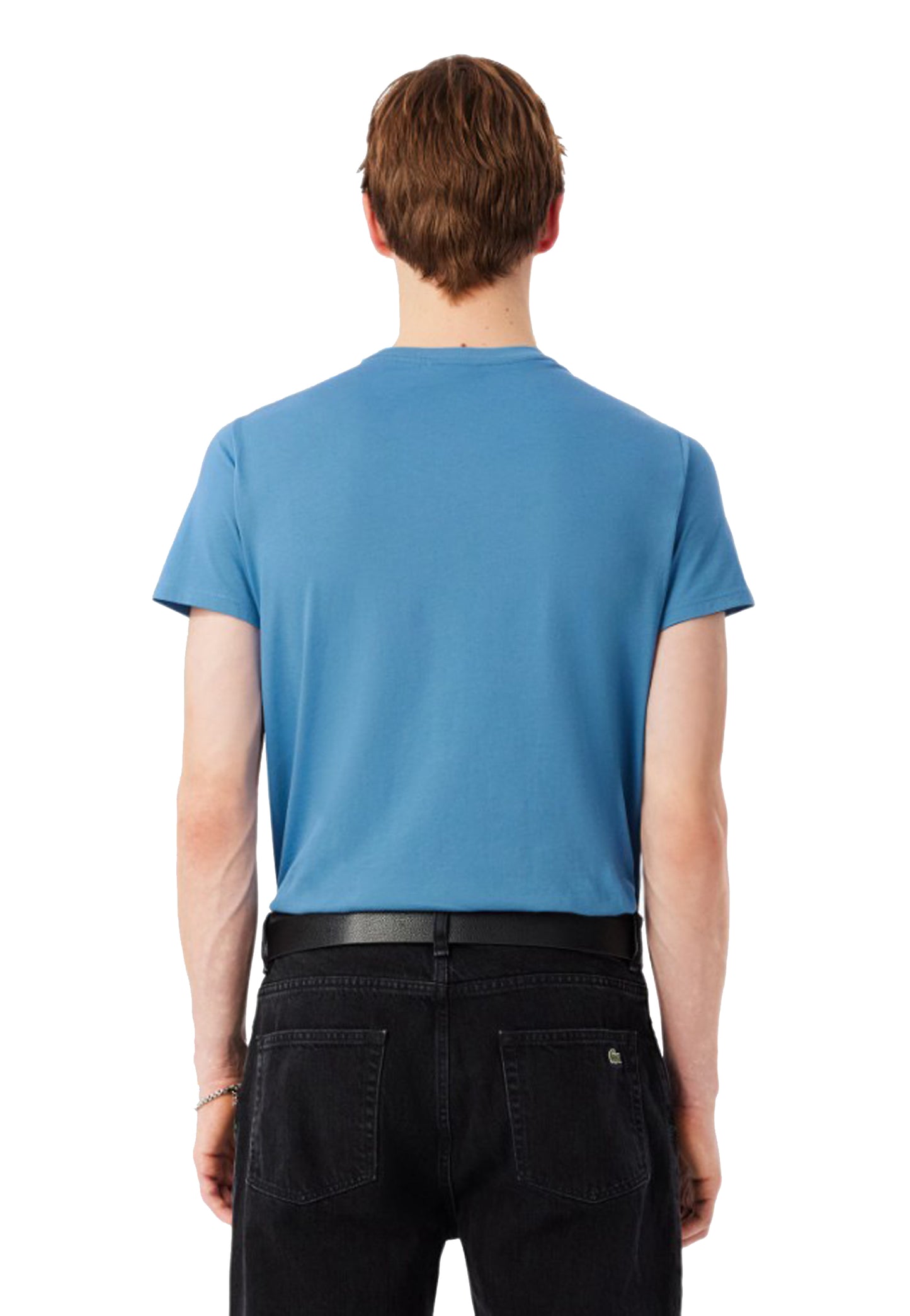 T-shirt girocollo azzurra cotone classica Pima Lacoste P26 TH6709 JBKJBK LACOSTE 