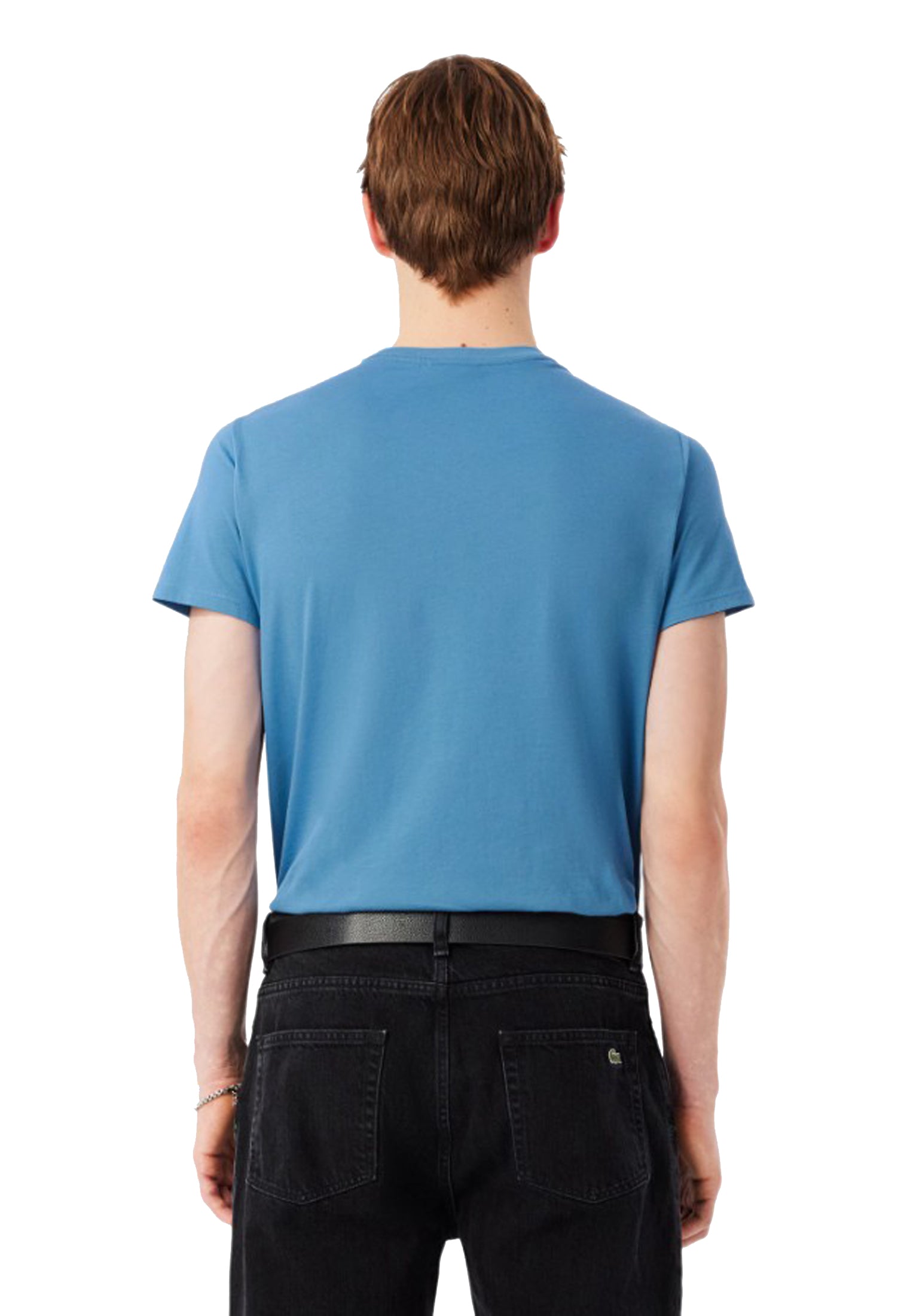T-shirt girocollo azzurra cotone classica Pima Lacoste P26 TH6709 JBKJBK LACOSTE 