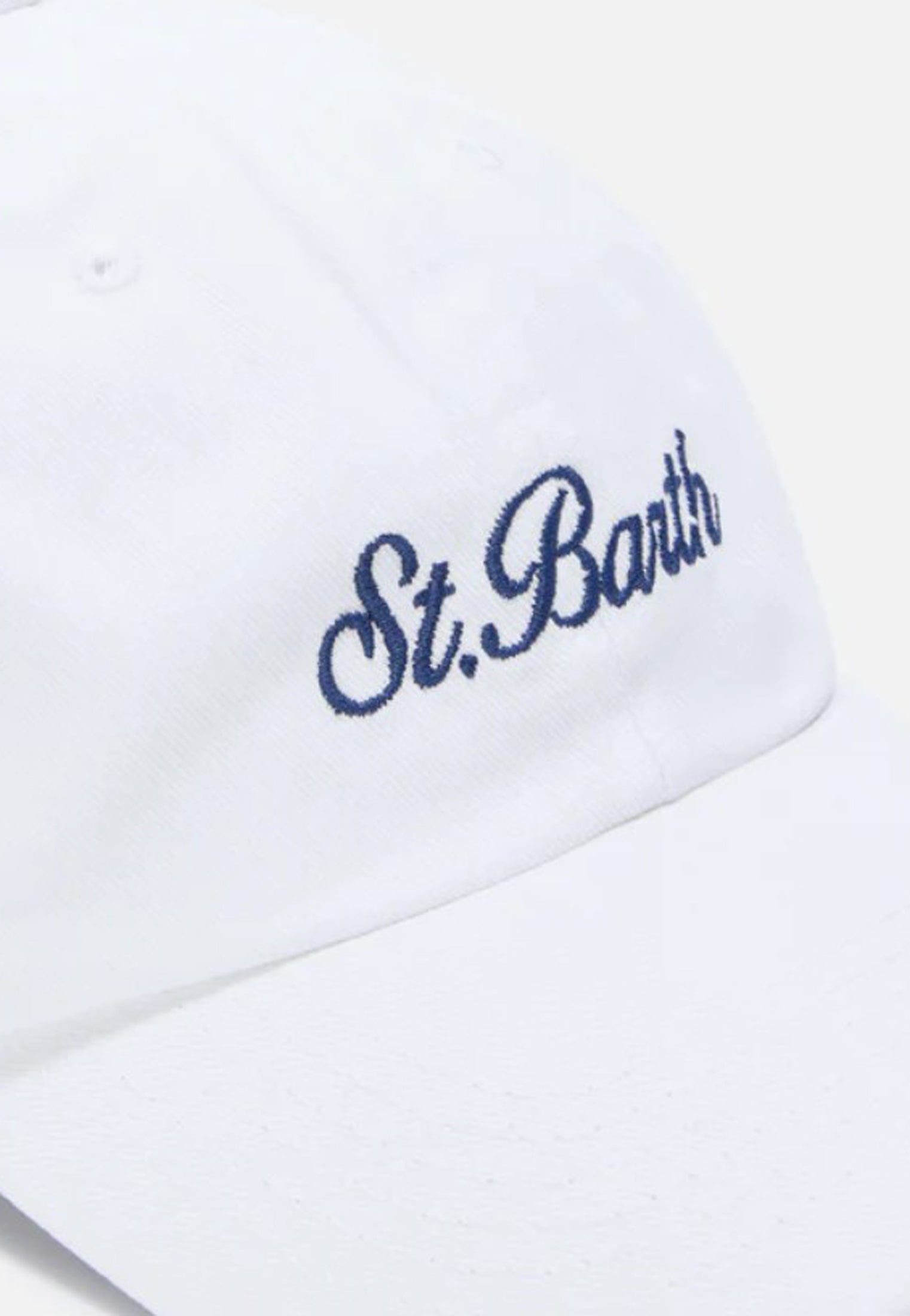 Cappellino bianco da baseball cotone Davis visiera MC2 Saint Barth P26 DAS0004 07565L07565L MC2 