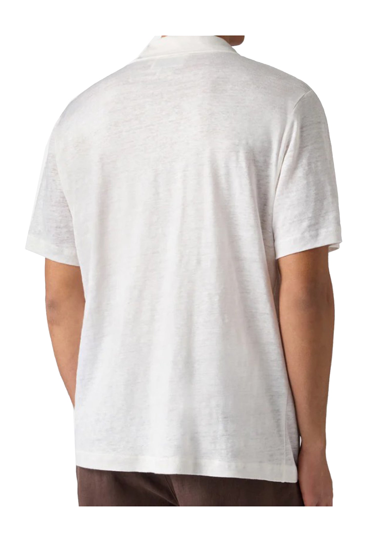 Polo a manica corta bianca lino Fraser MC2 Saint Barth P26 FRS0001 01138L01138L MC2 