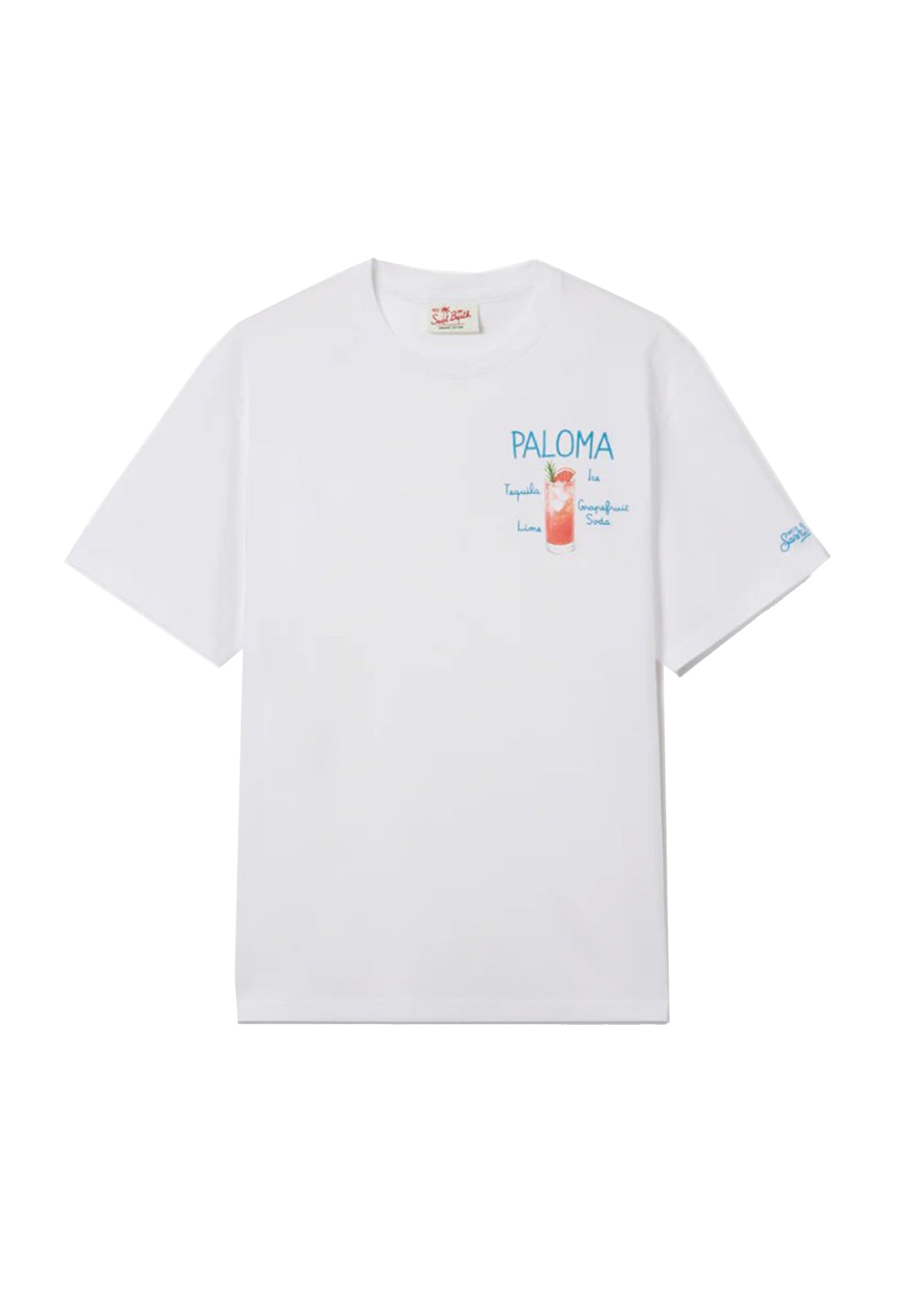 T-shirt girocollo bianca Portofino Paloma MC2 Saint Barth P26 POT0001 00323L00323L MC2 