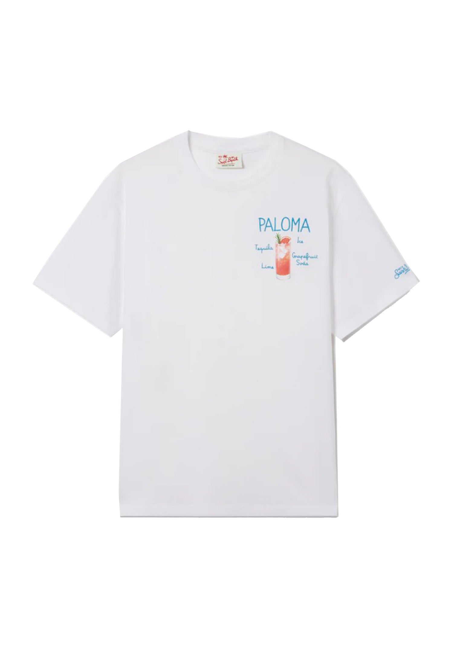T-shirt girocollo bianca Portofino Paloma MC2 Saint Barth P26 POT0001 00323L00323L MC2 