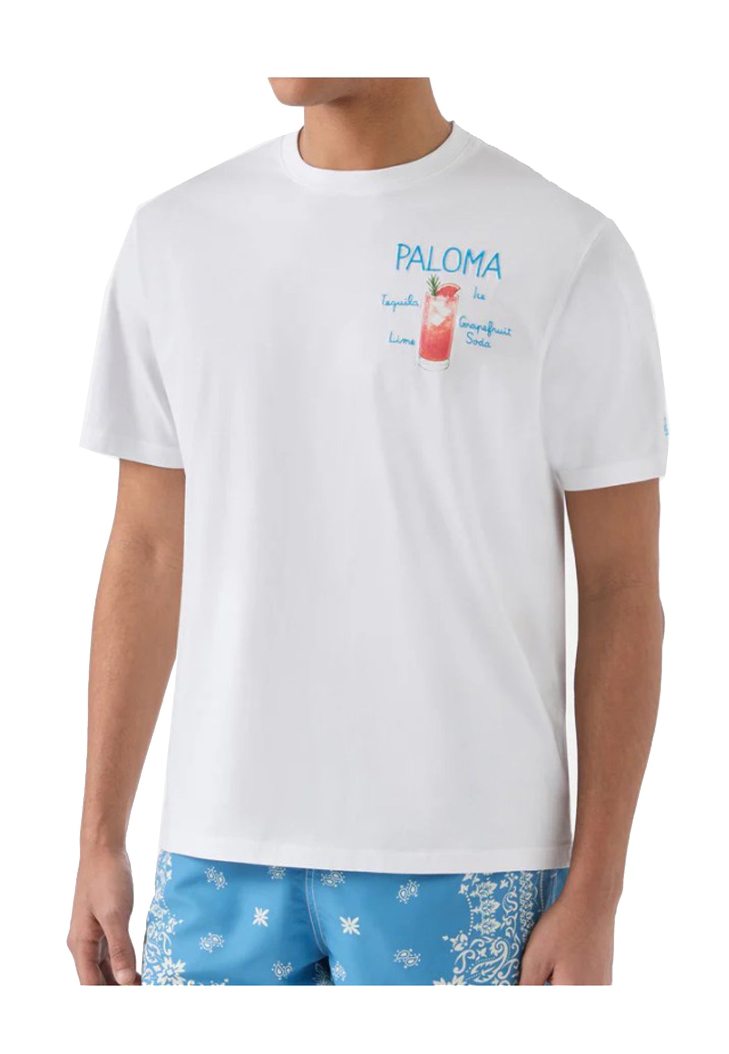 T-shirt girocollo bianca Portofino Paloma MC2 Saint Barth P26 POT0001 00323L00323L MC2 